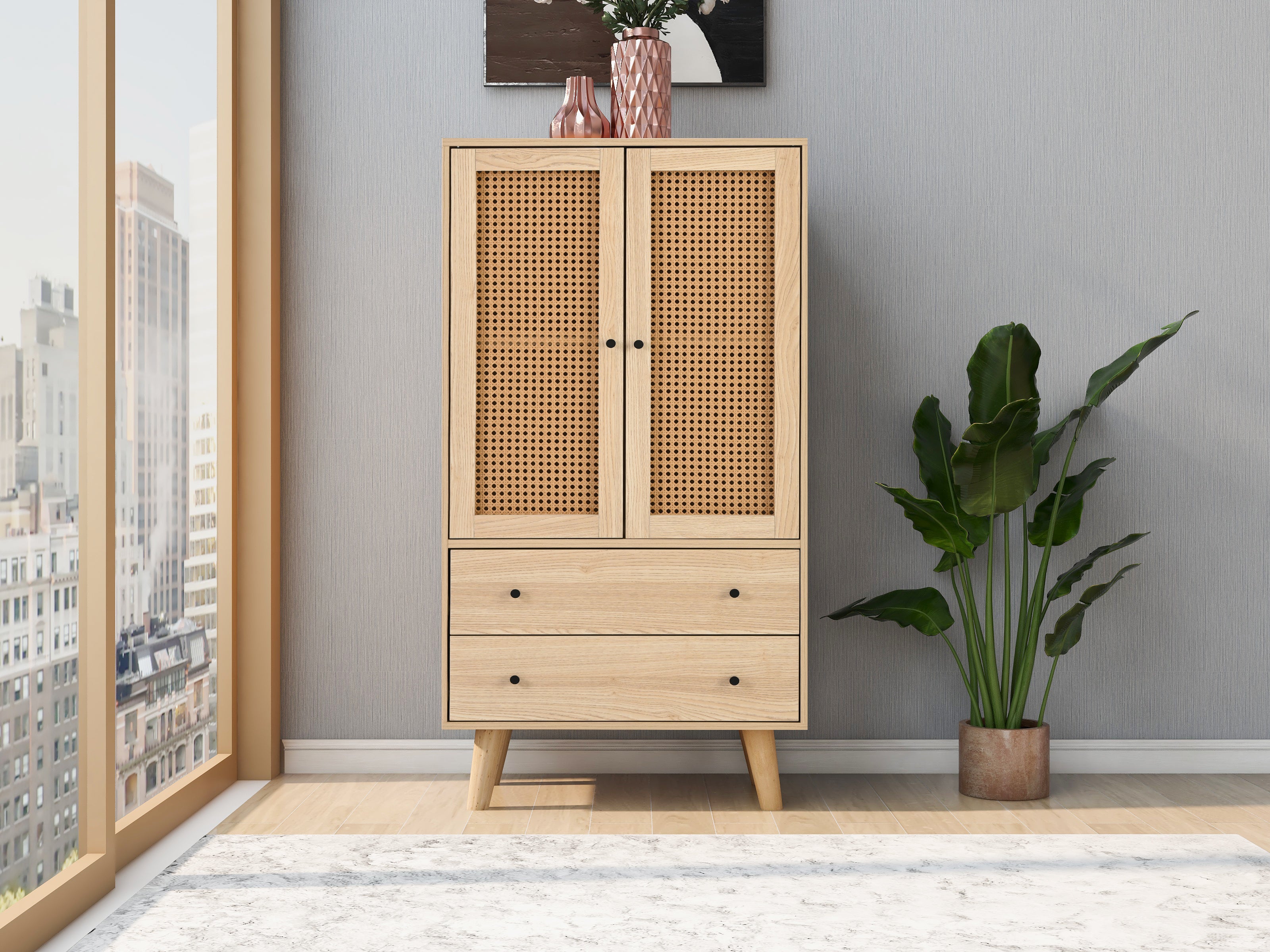 Dining Room Living Room Sideboard, Chest of Drawers Storage Cupboard TV Table, 60 cm Wide