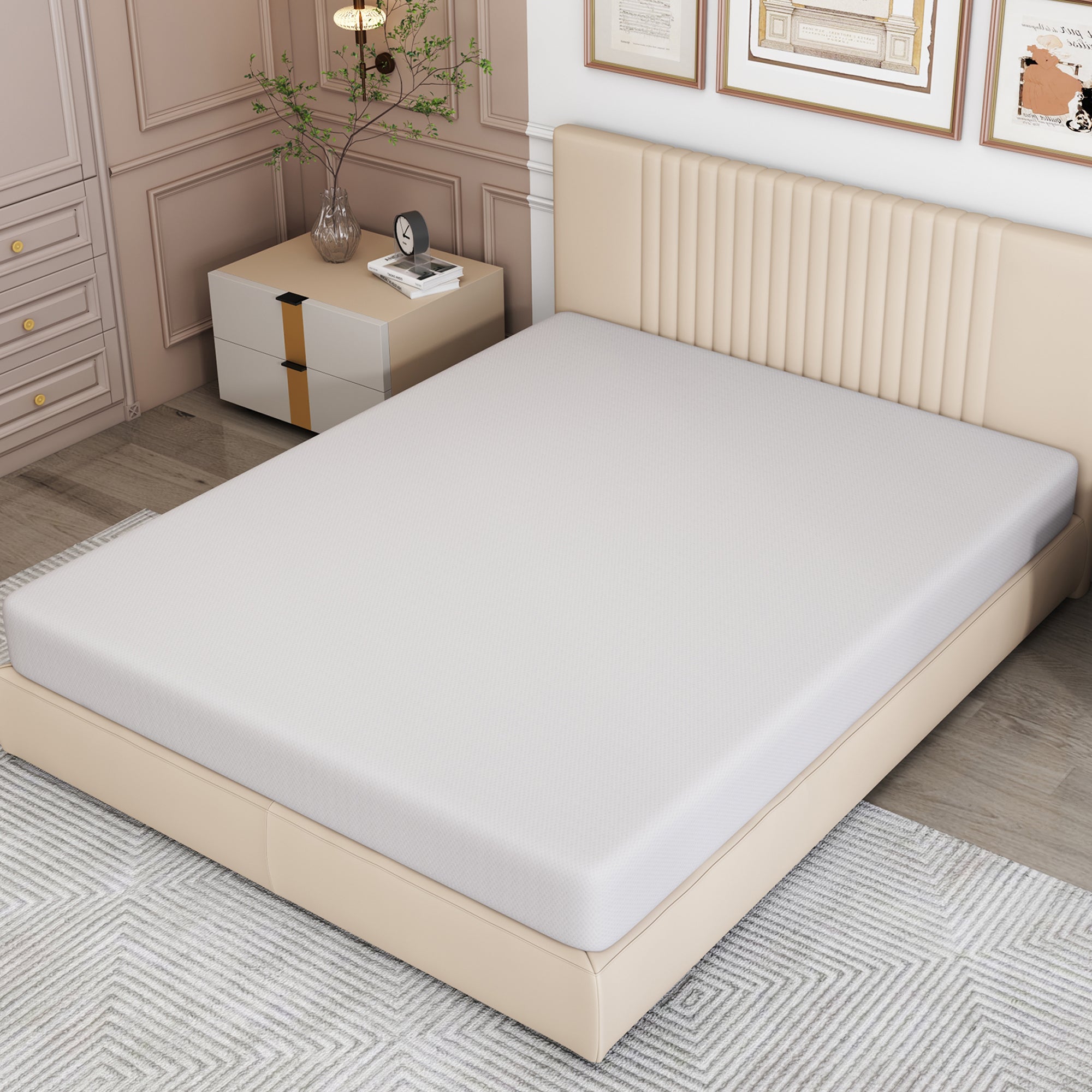Comfortable mattress, anti-slip, Oeko-Tex certified, ergonomic, breathable, durable, firmness H3, 140x200cm