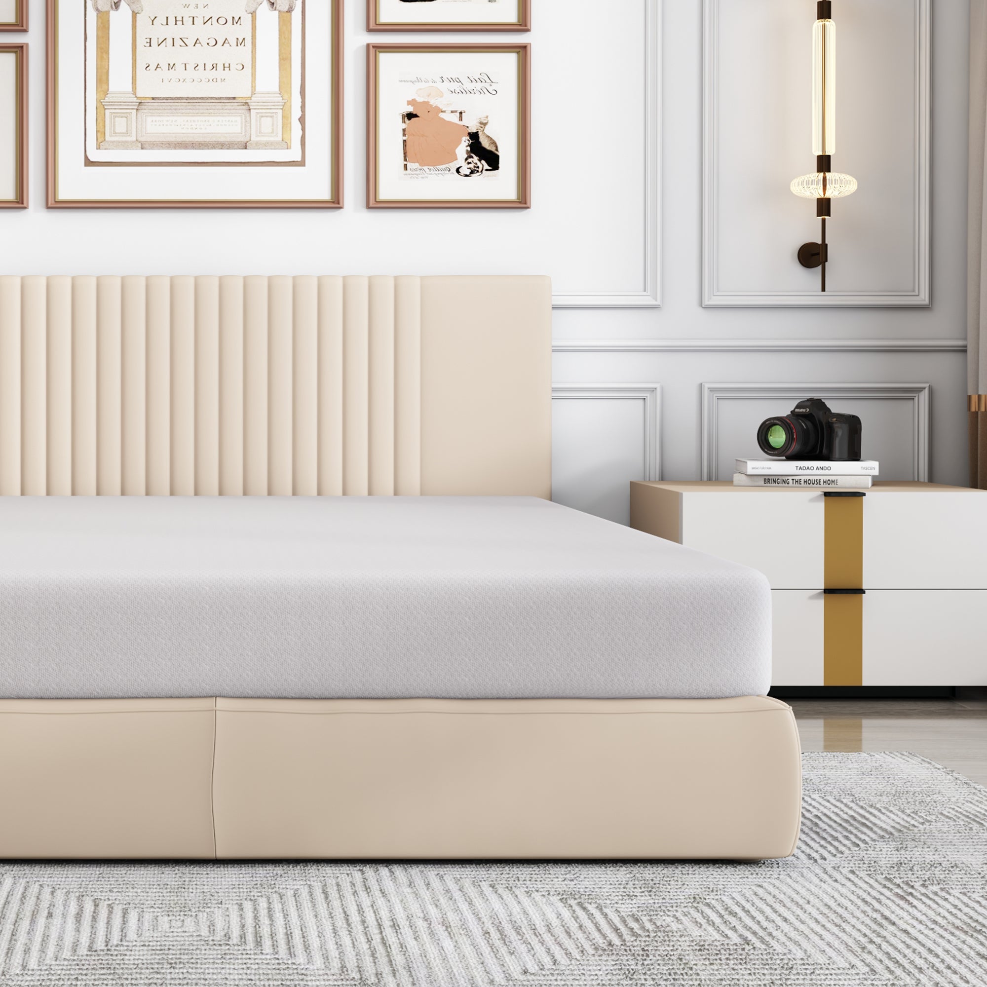 Comfortable mattress, anti-slip, Oeko-Tex certified, ergonomic, breathable, durable, firmness H3, 140x200cm