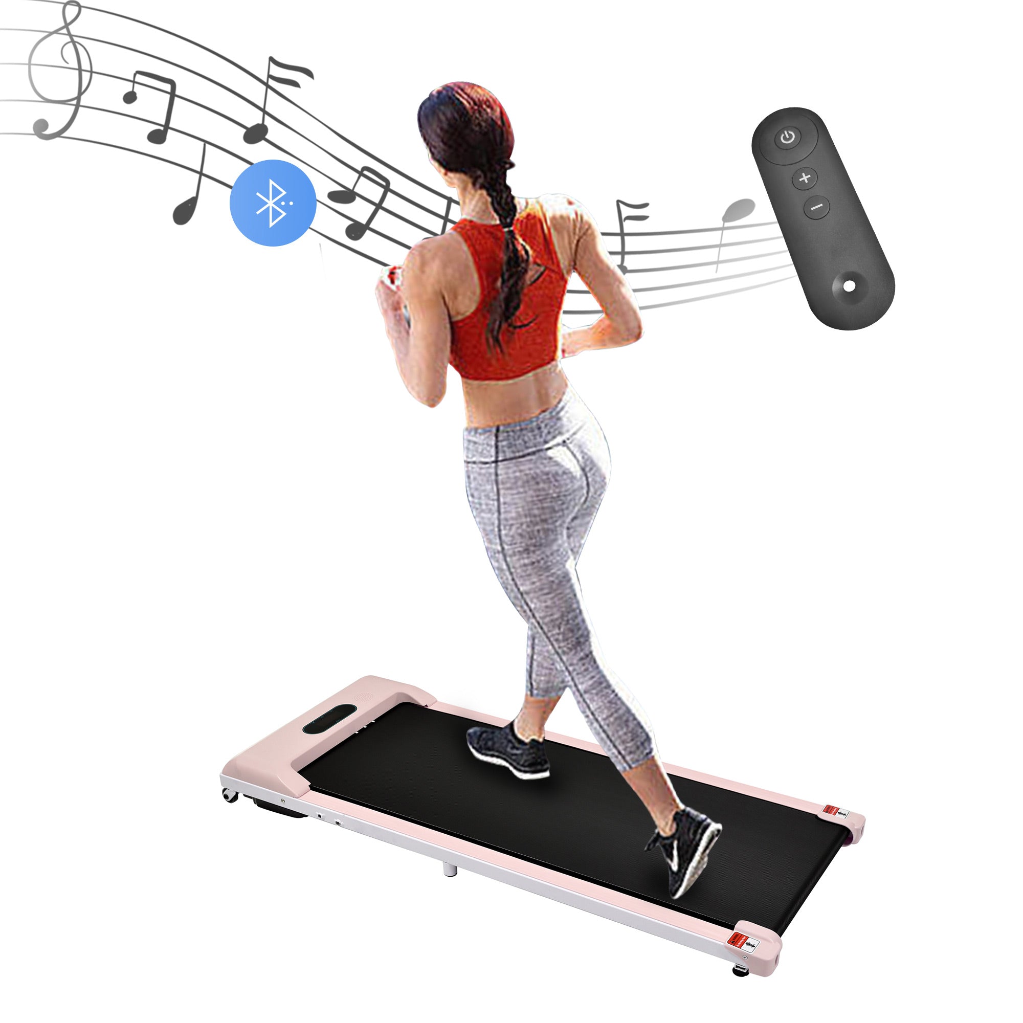Treadmill, 2-in-1, Remote Control, LED Display, Bluetooth, Foldable