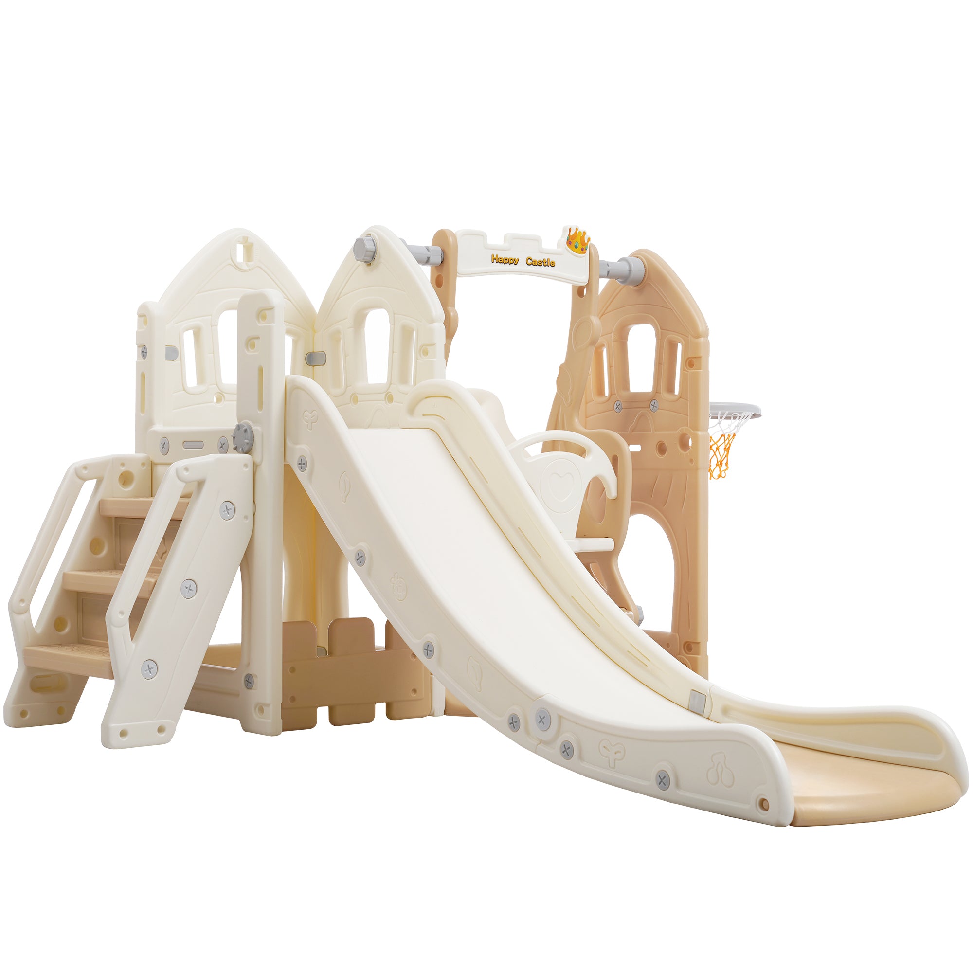 Children's Slide Set with Swing, 5-in-1, Indoor