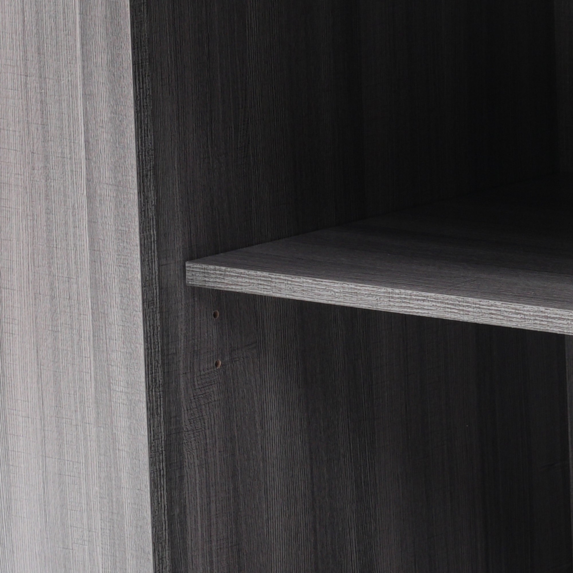 Dining Cart Kitchen Island Folding Table 5 Wheels Storage 2 Drawers - White/Khaki Grey