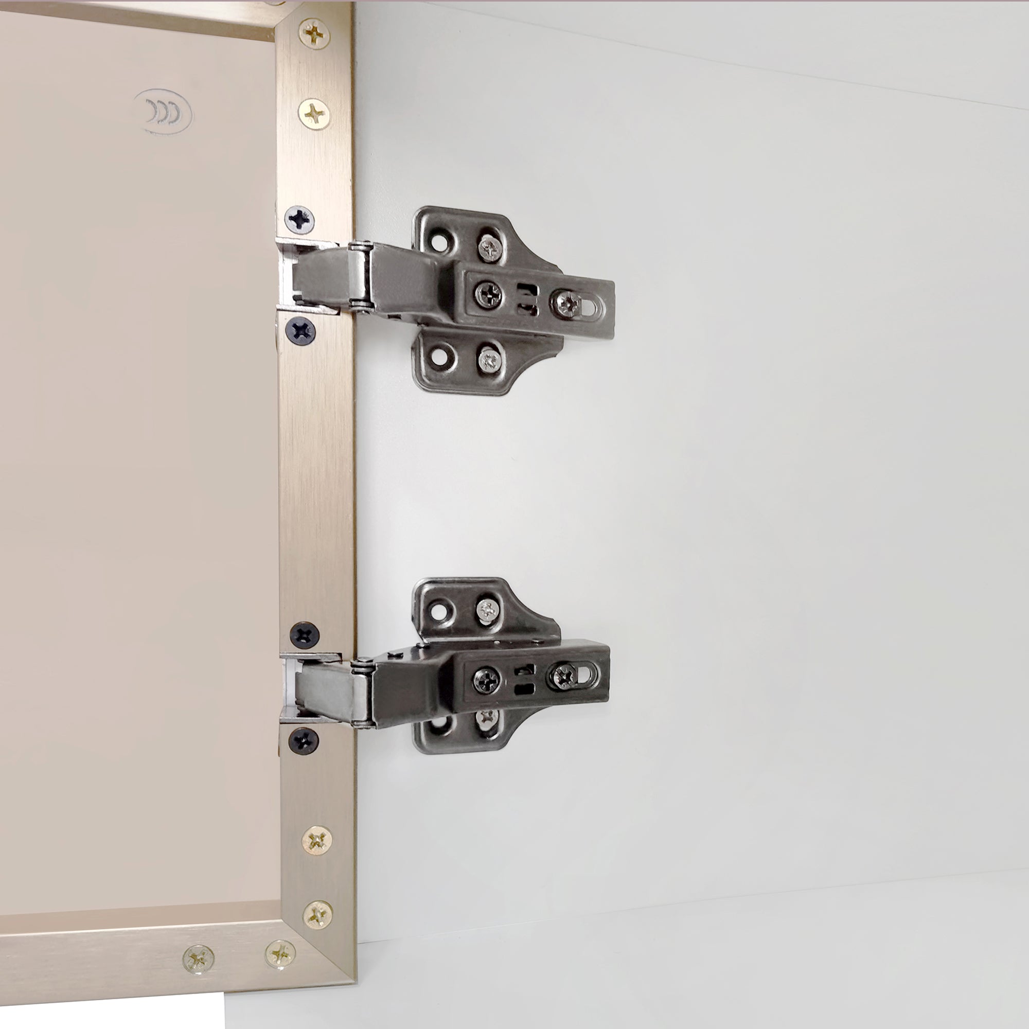 Coffee Table with Tempered Glass Door, Wave-Textured Drawers, Gold Handles, Marble Top