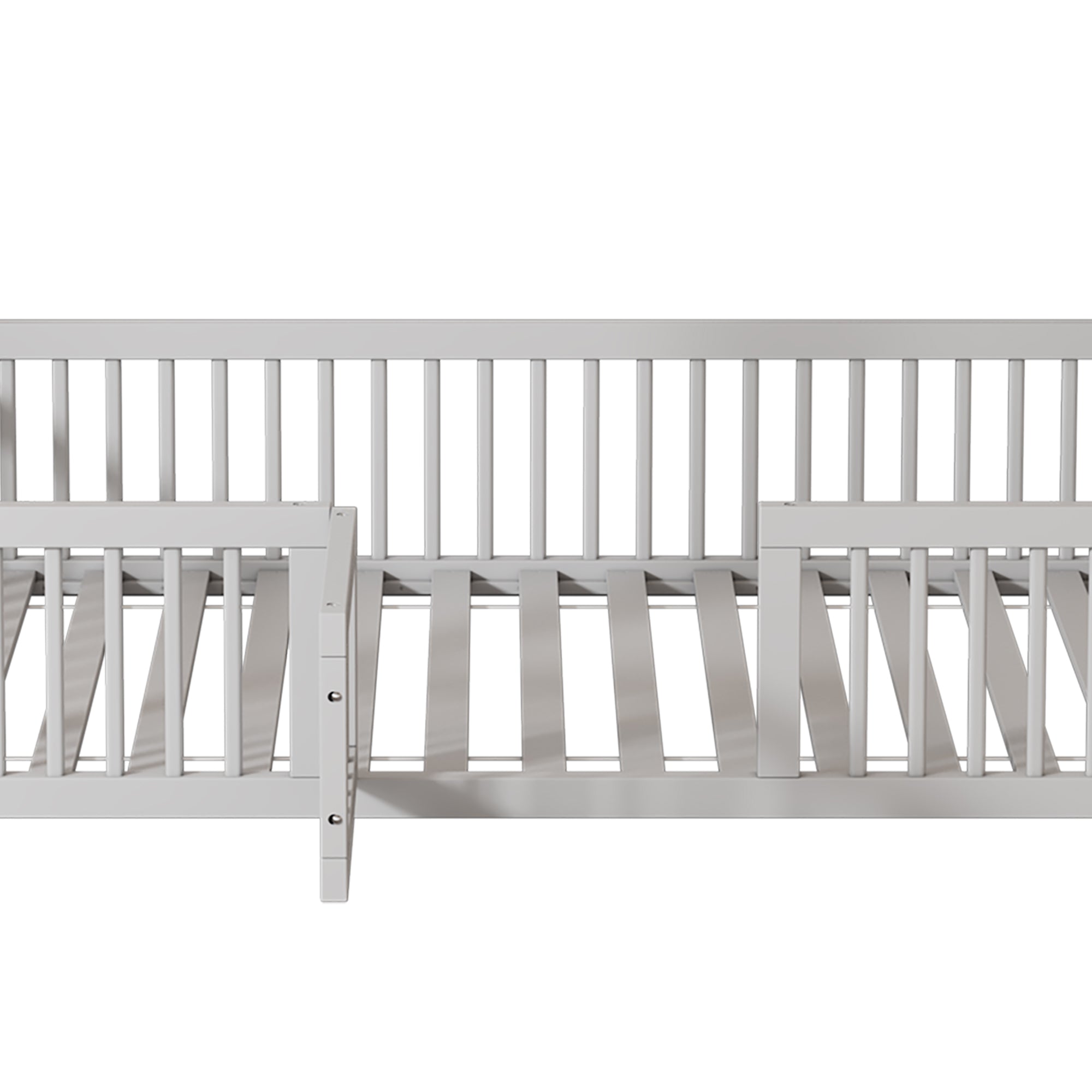 House Bed 90x200cm with Door Solid Wood - White