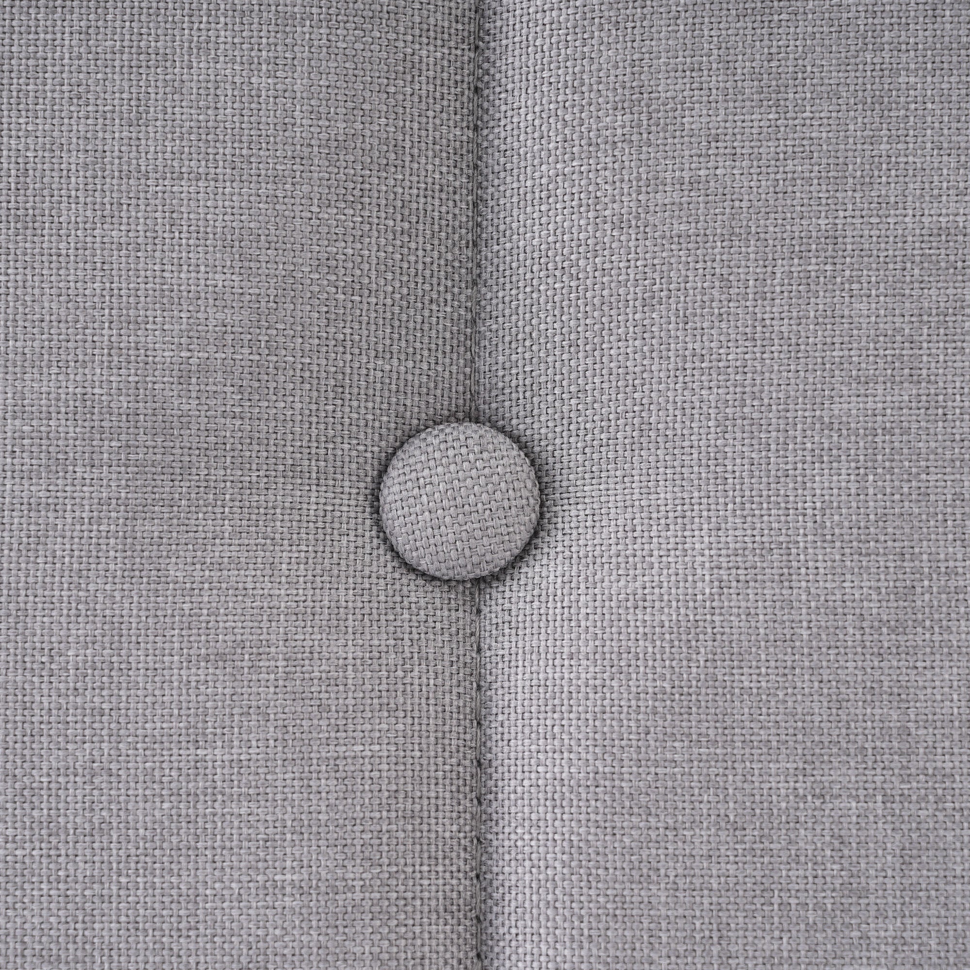 Upholstered Single Bed, USB Type C Charging, Slatted Frame, Gray Linen