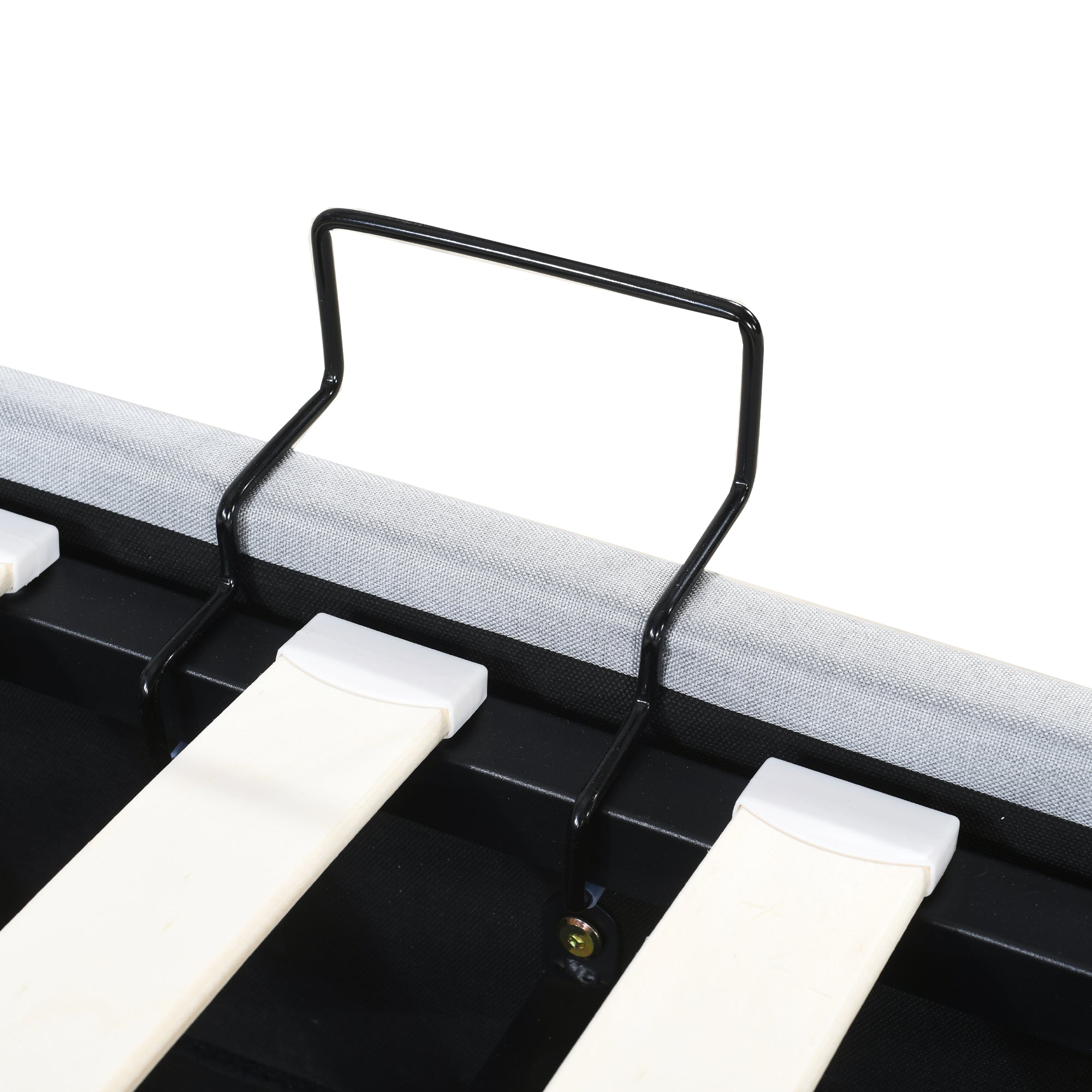 Children's Bed Upholstered, Hydraulic Storage, Linen, Grey