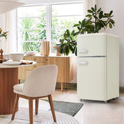 Retro Refrigerator Double-Door 72L Capacity LED Light, Various Colors