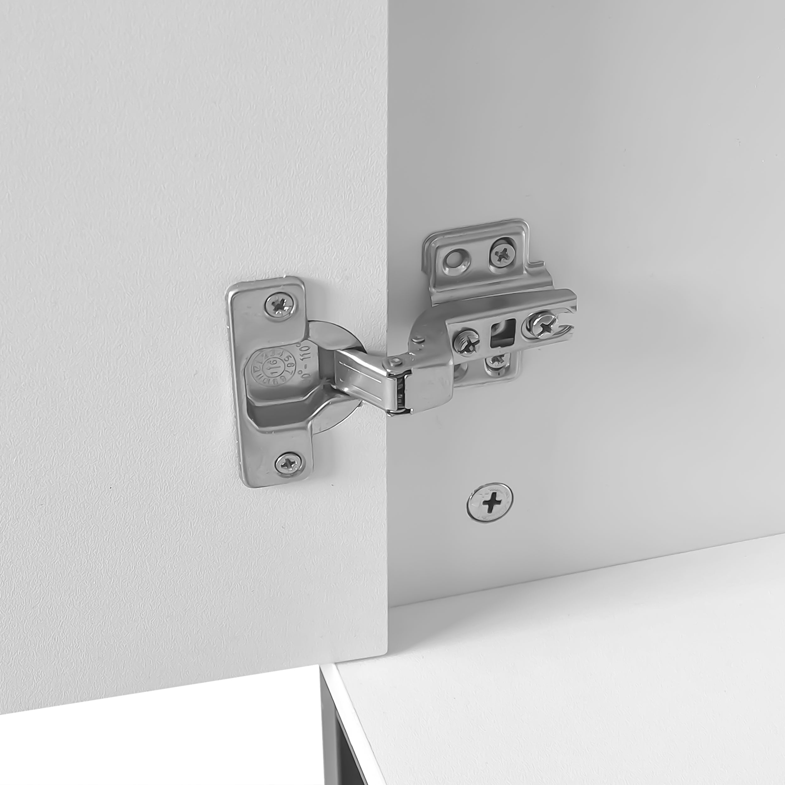 Modern Sideboard Chest of Drawers with 2 Doors, Standing Storage Cabinet, Metal Handles and Frame Legs