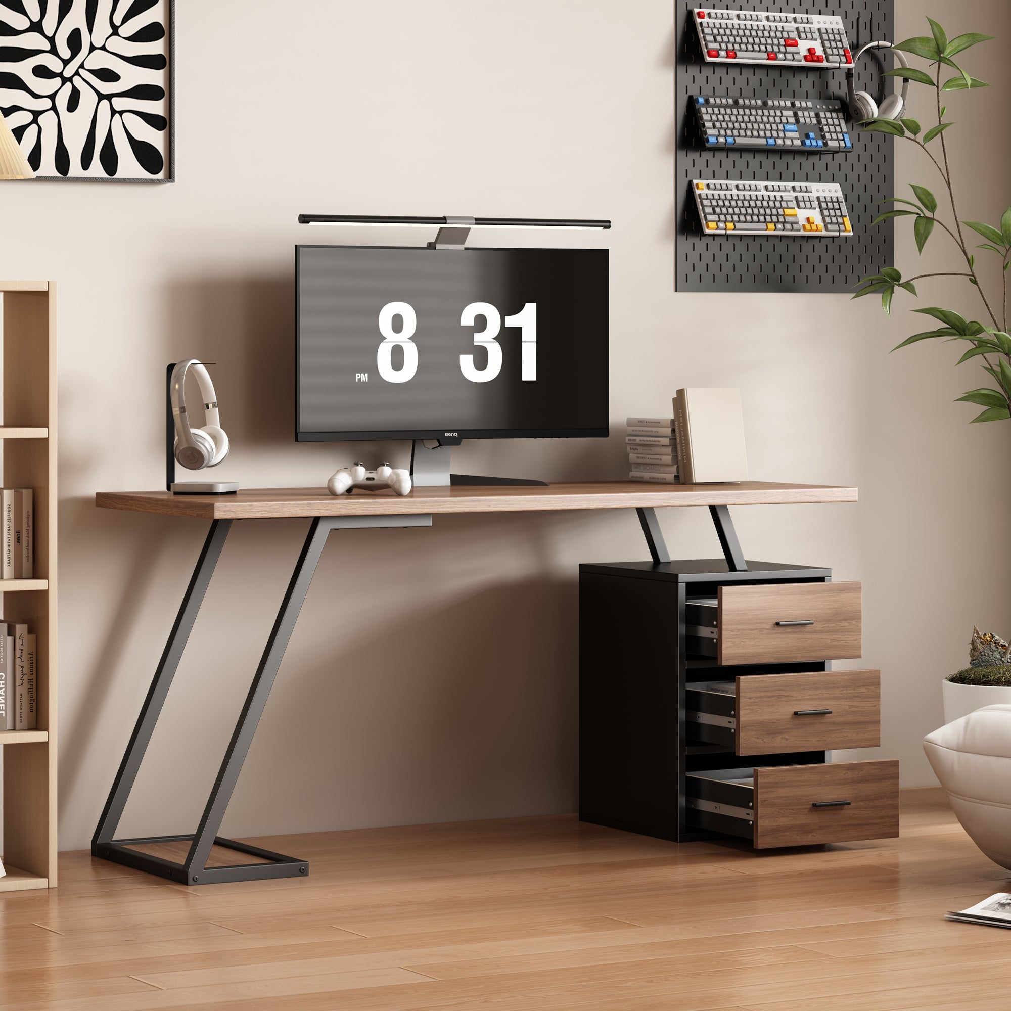 Industrial Desk 138.5cm 3 Drawers