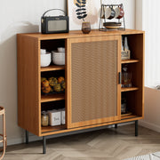 Sideboard kitchen cabinet, chest of drawers with 2 sliding doors and adjustable shelf