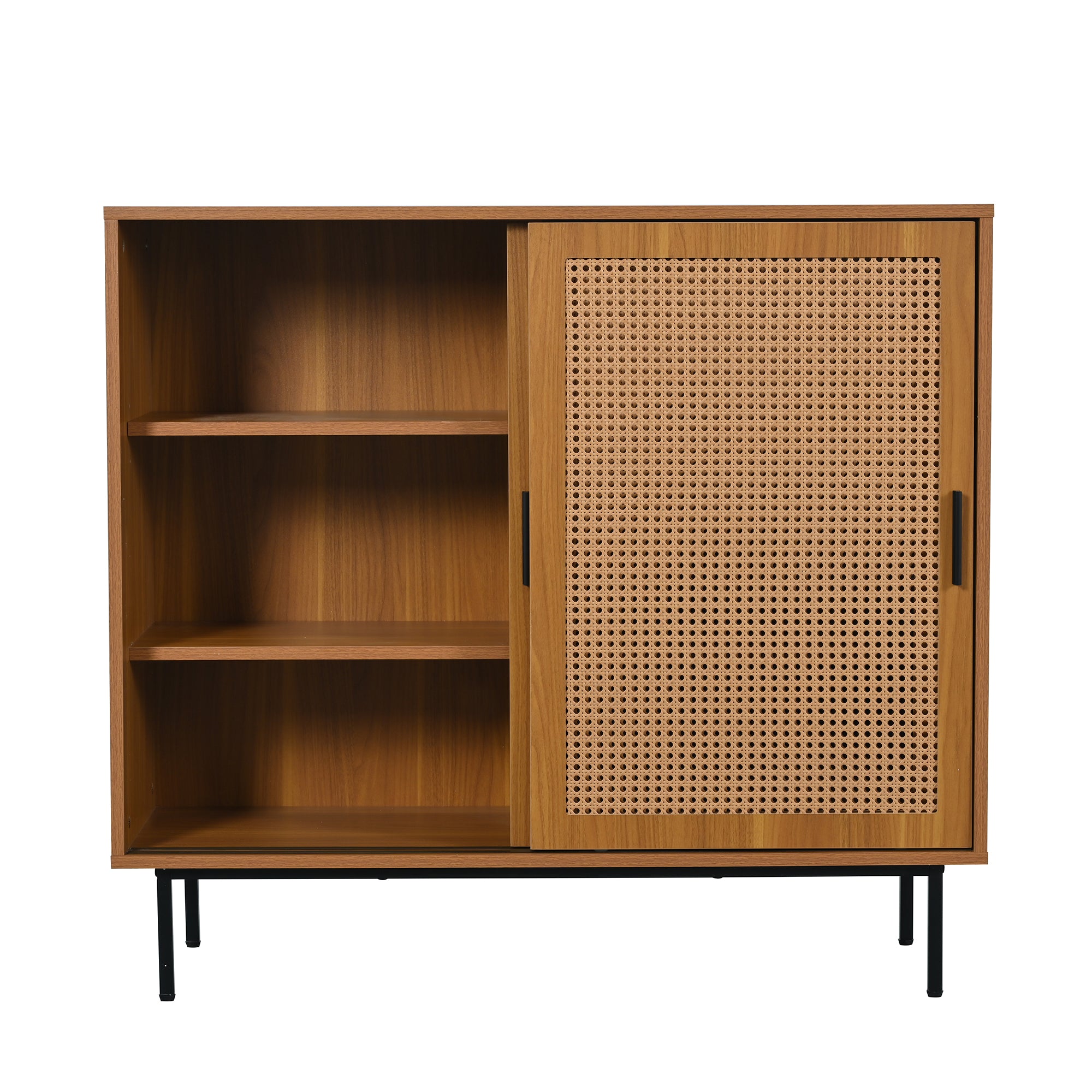 Sideboard kitchen cabinet, chest of drawers with 2 sliding doors and adjustable shelf