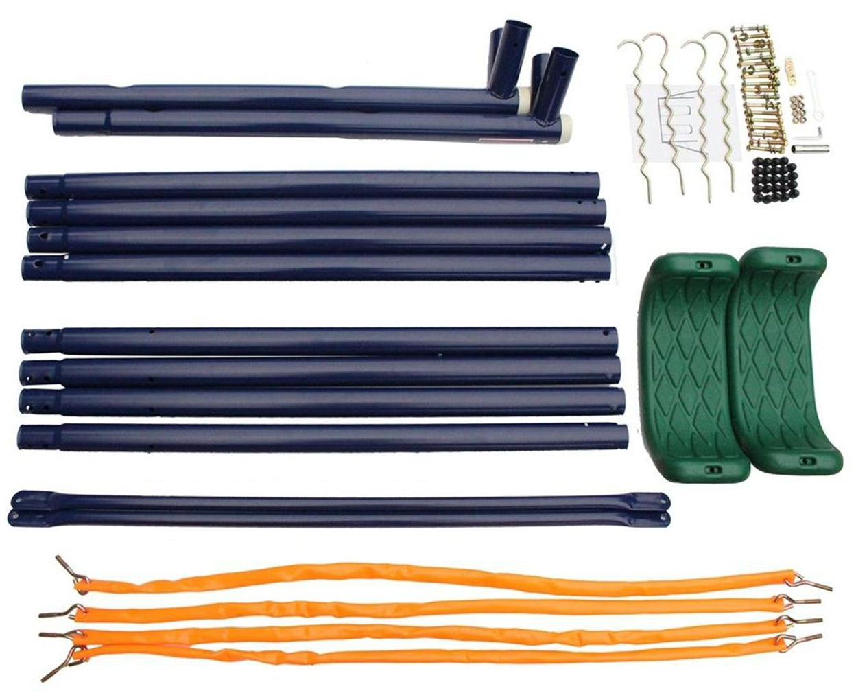 Double Swing Set for Children Aged 3-8, 90kg Capacity, Sturdy Metal Construction