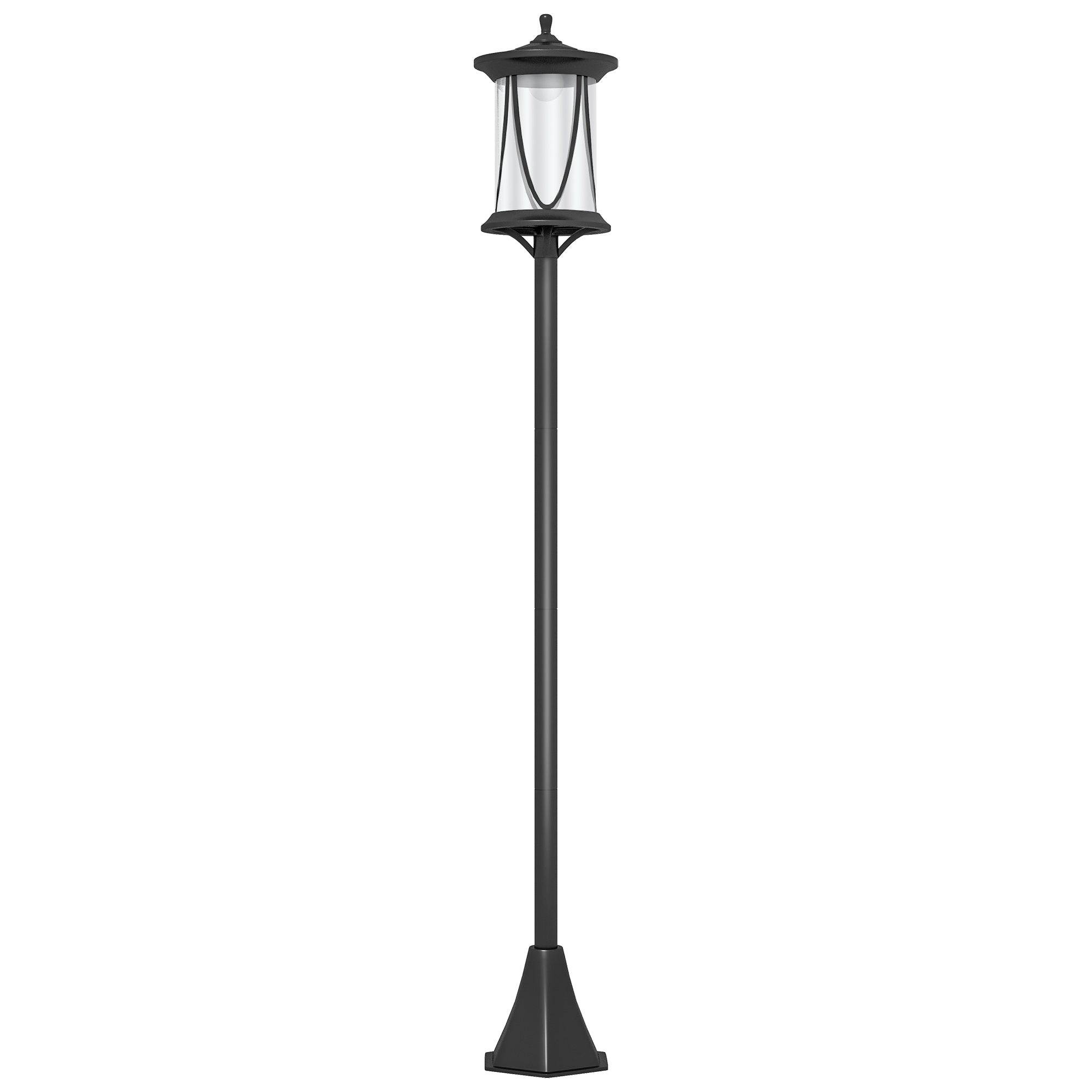 Solar Street Light LED, Cool White, Waterproof, Black