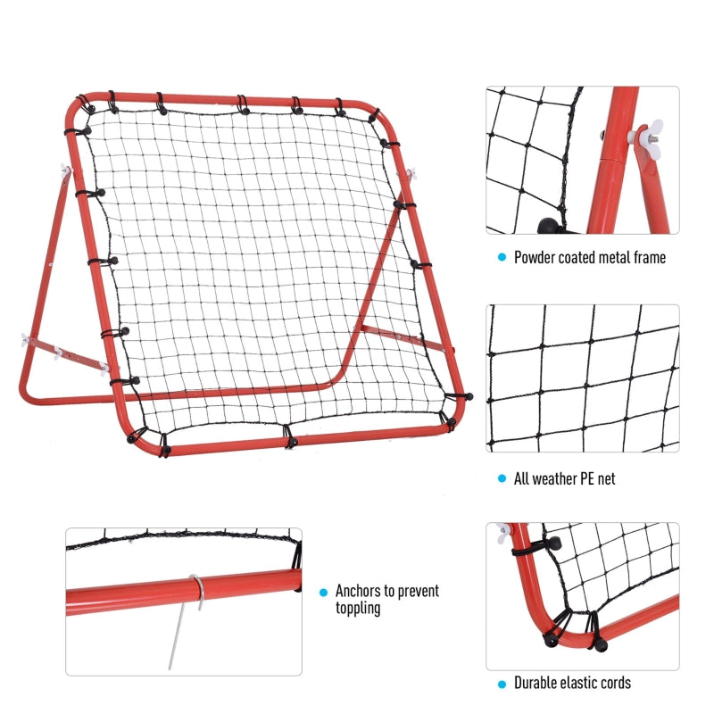 Rebounder Net, Practise Kickback Goal, Red