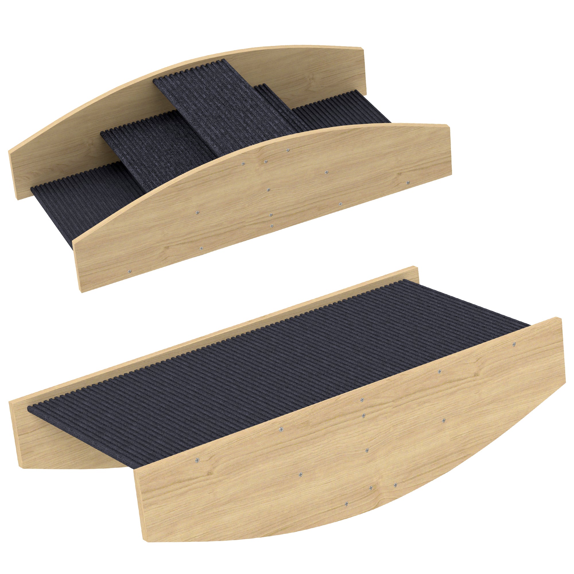 2-in-1 Dog Seesaw, Agility Ramp for Small & Medium Dogs, Natural Wood