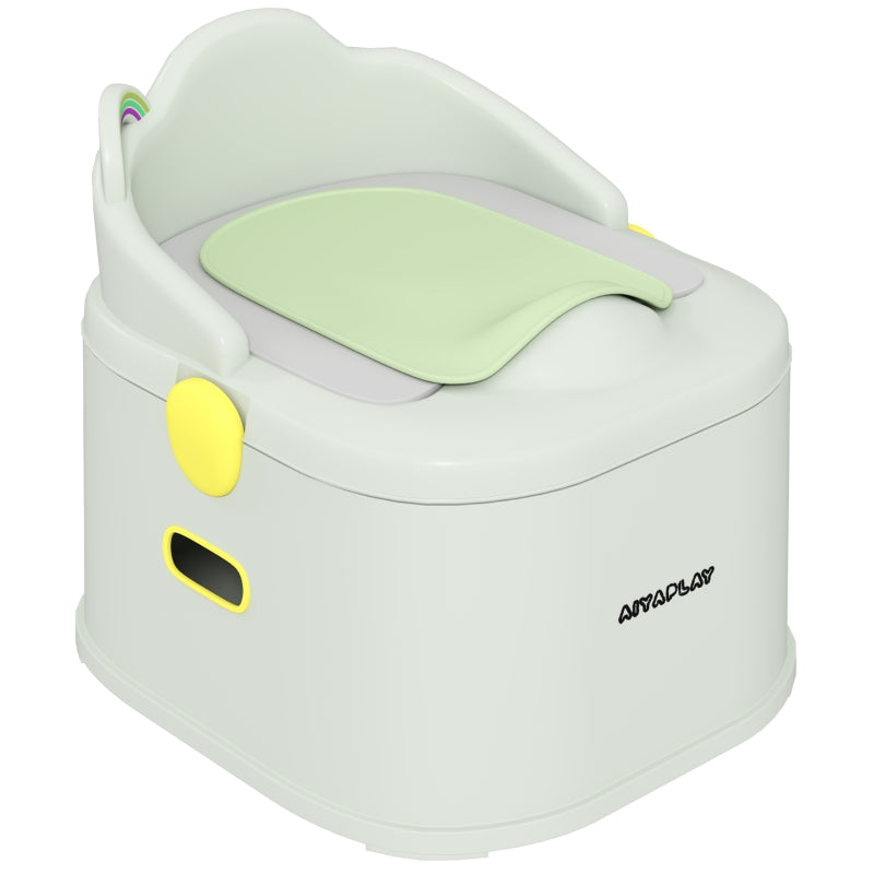 Children's Potty 3-in-1 Removable Top Max 50kg Faux Leather Grey