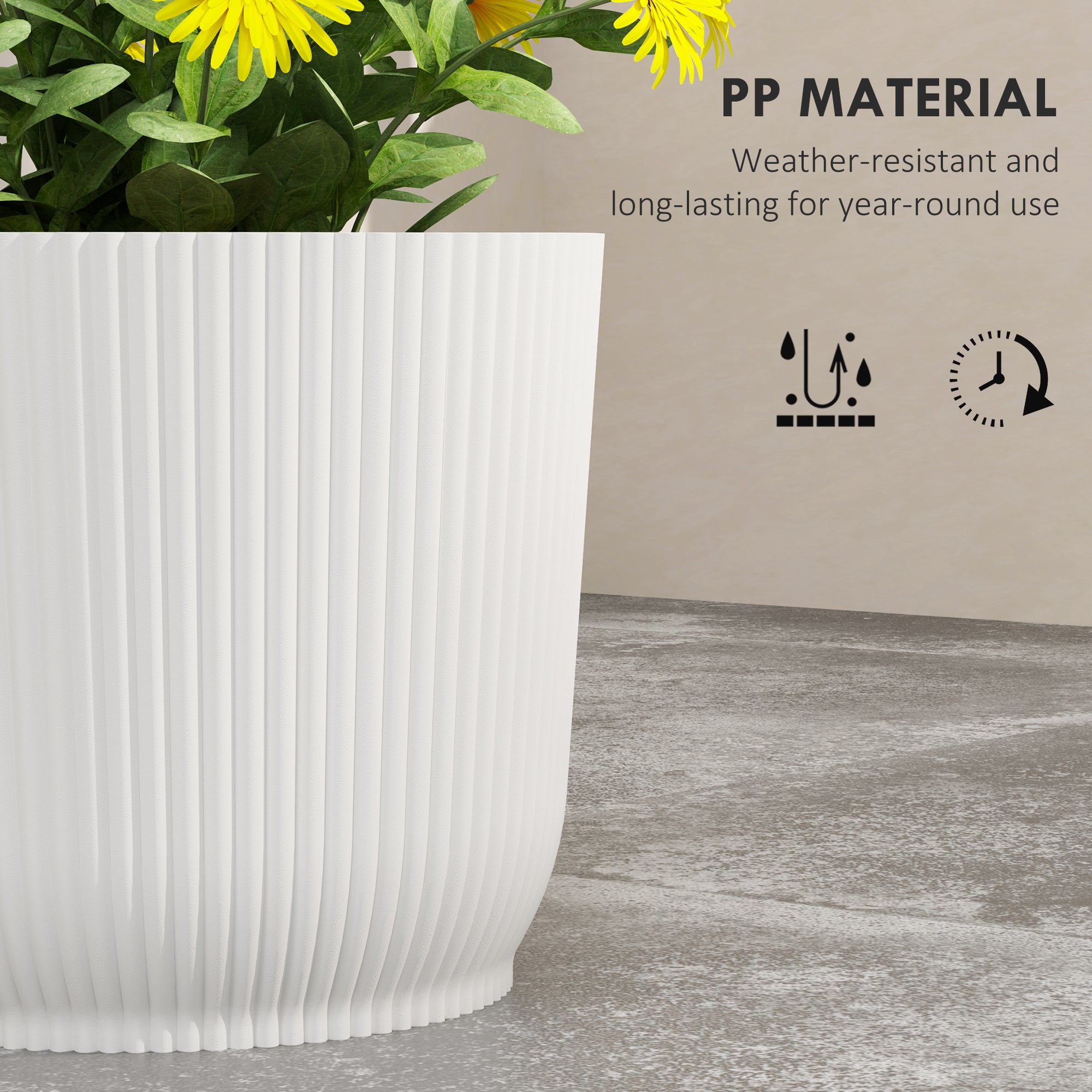 Planters Set of Two Ф22cm White