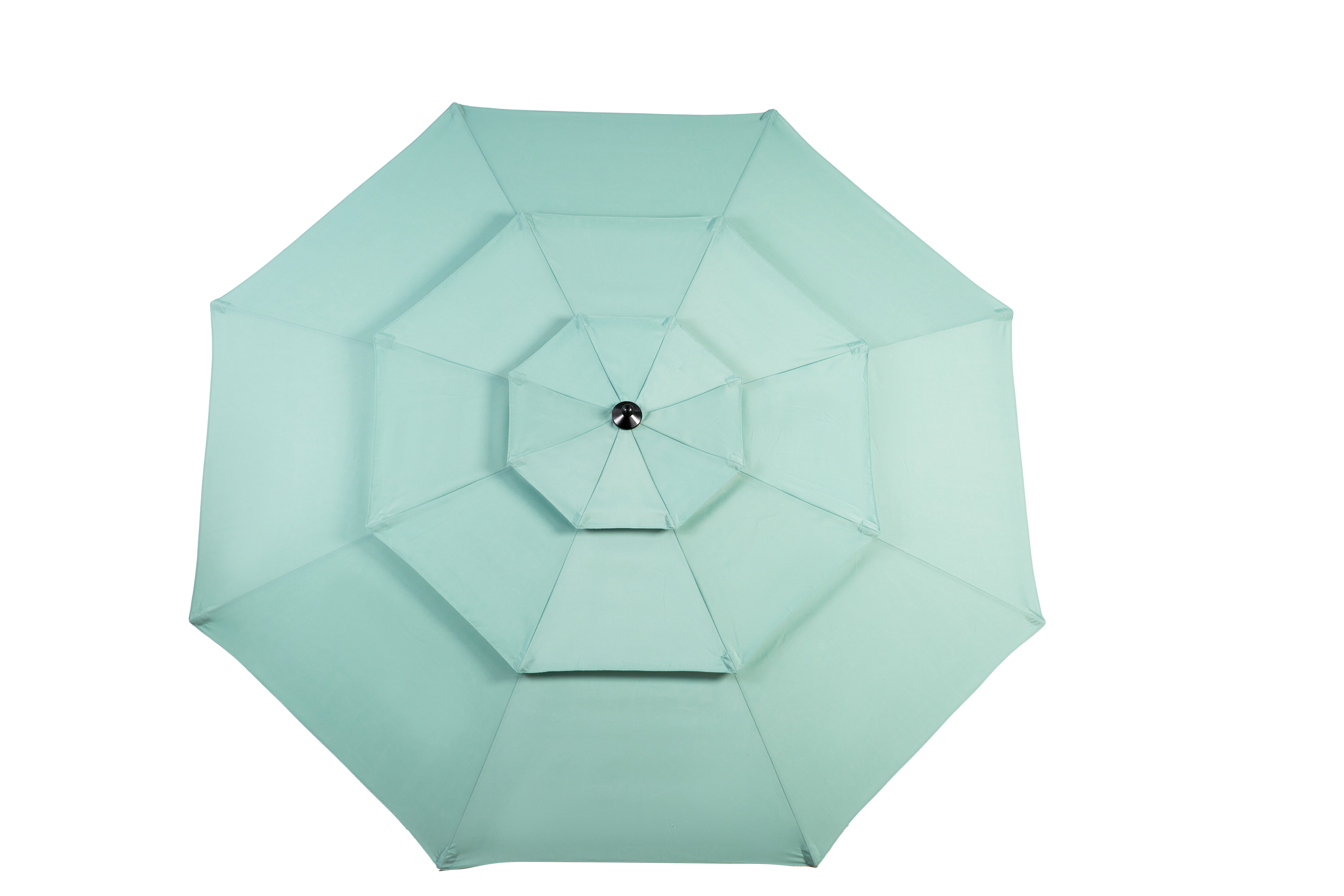 Double Sided Outdoor Umbrella, 14.8 Ft Rectangular Large with Crank, Light Green