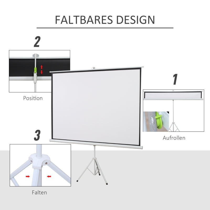 Projection Screen 4:3 Cinema Presentation Surface, White
