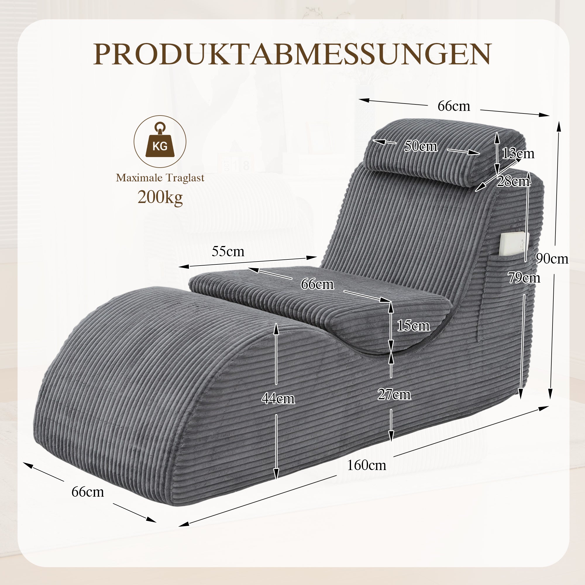 Modern Leisure Chair with Ergonomic Design and Compression Foam, Dark Grey