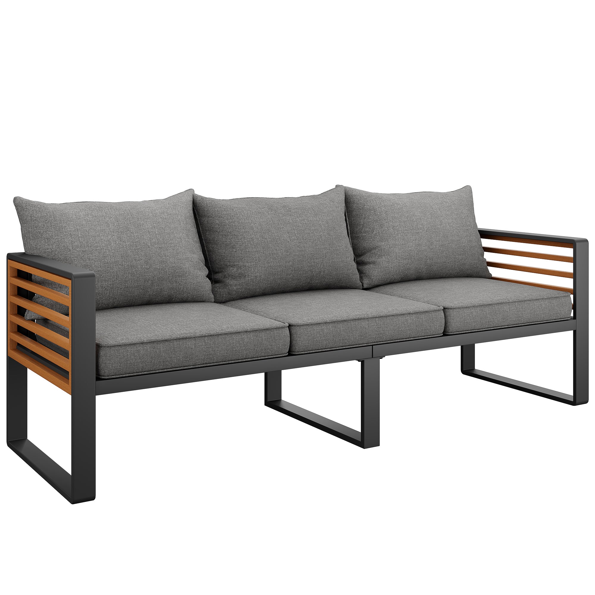 Garden Lounge Set 6-8 Seater Outdoor Sofa - Galvanized Iron Frame