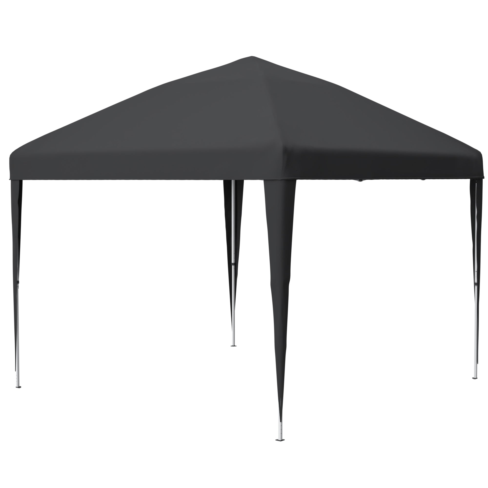 Pop-up Gazebo 3x3m Height-adjustable Folding Garden with Sandbags and Carrying Bag Black