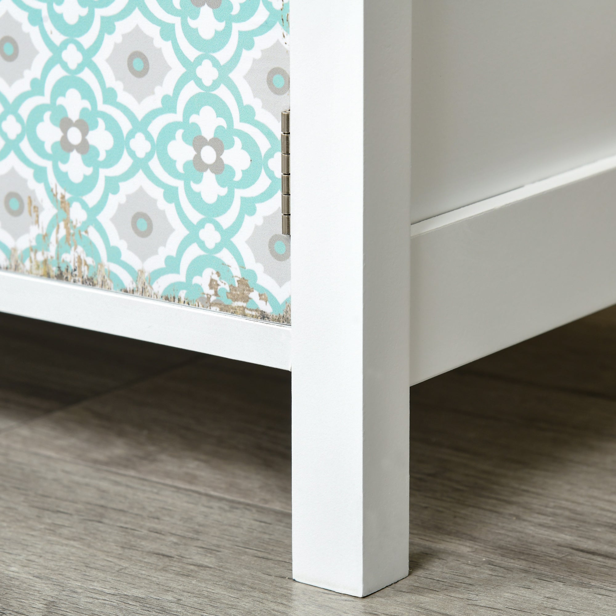 Drawer Table Sideboard Multi-purpose Storage Chest Shabby Chic Wood Blend Organizer Unit