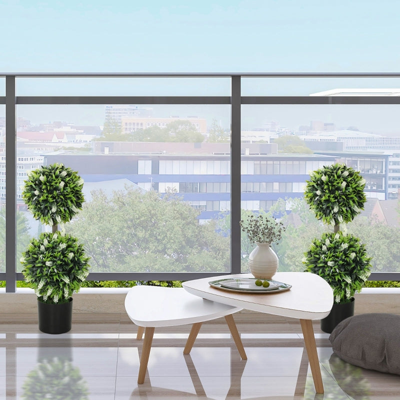 Artificial Plants, UV-resistant, 70 cm, Green, Set of 2