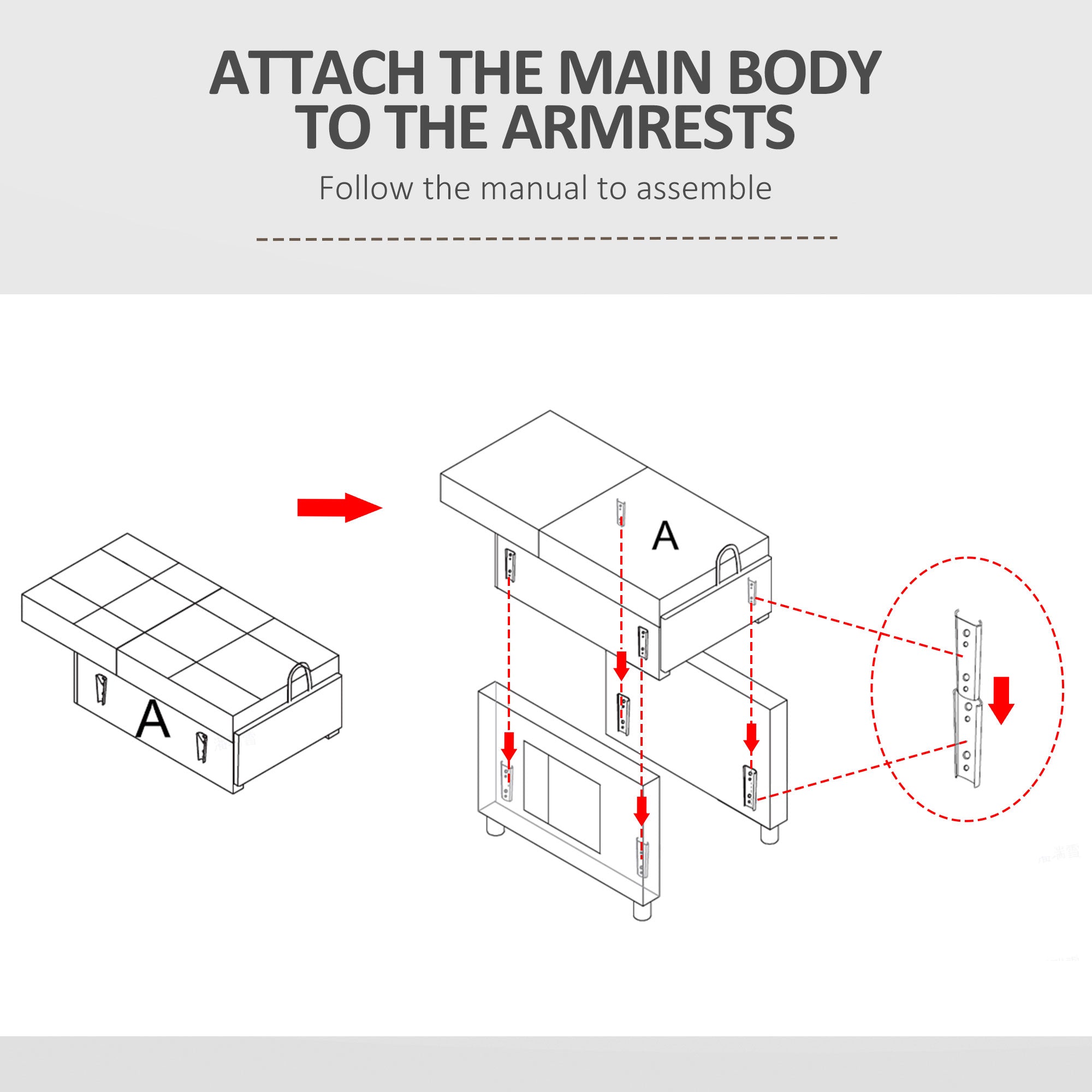 Single Chair Bed, Linen-Look - Grey