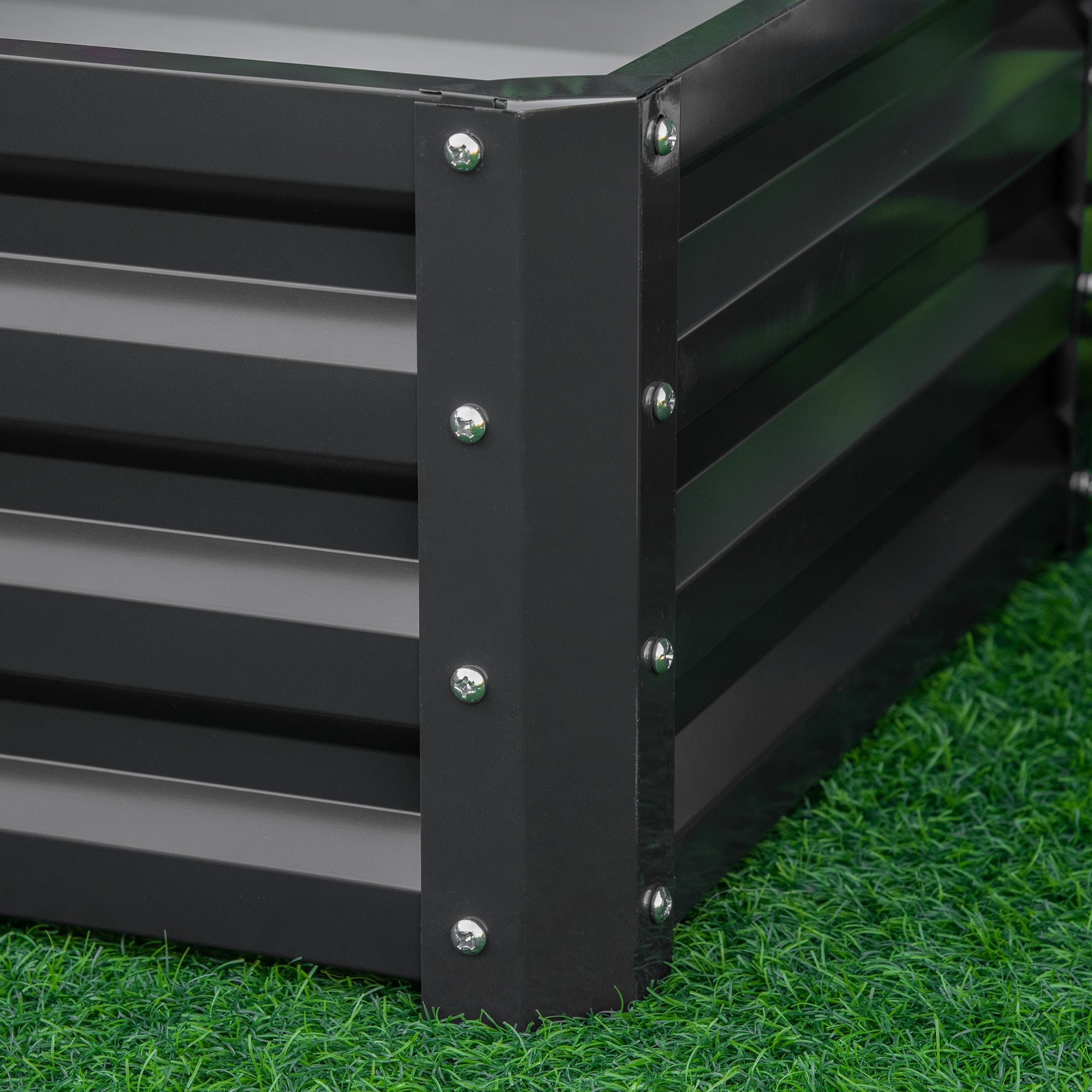 Planter Boxes, 60 x 60cm, Steel, Grey