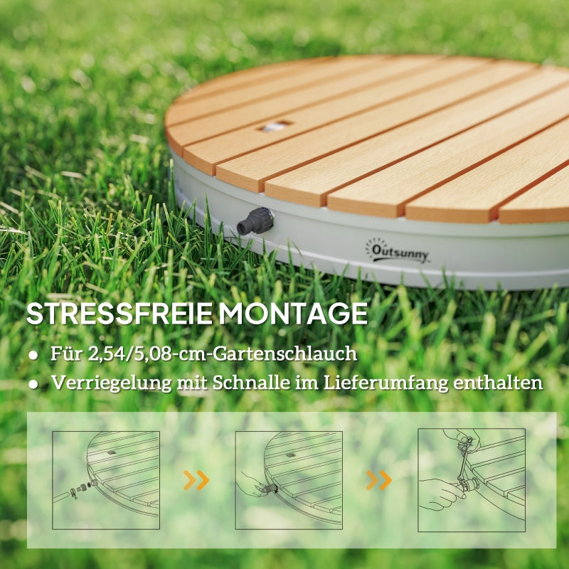 Floor Shower, Adjustable Fountain Height, Aluminum