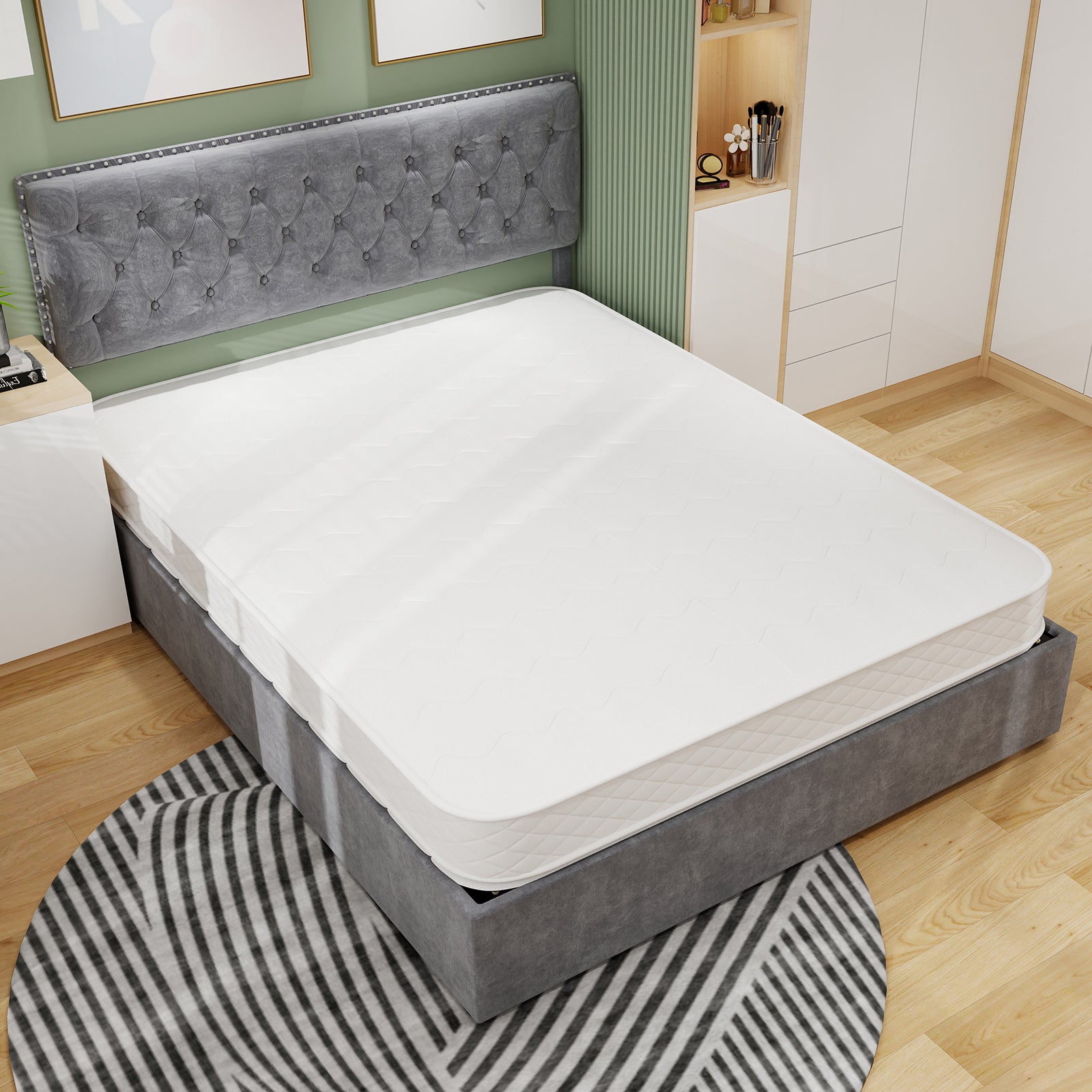 3D Breathable Mattress, Pocket Spring, Noise-Free, Back Care, 160x200cm, White