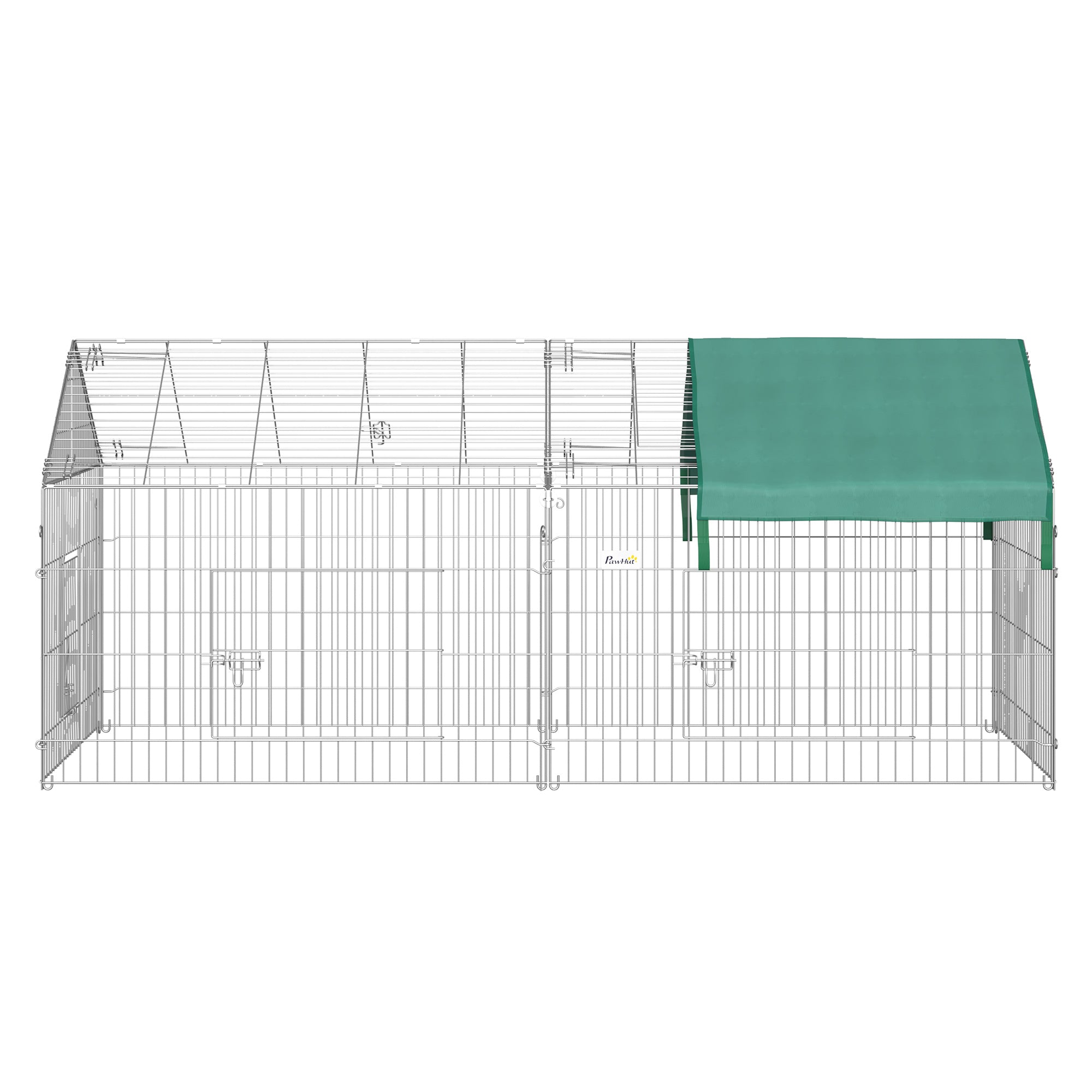 Outdoor Enclosure Playpen with Cover for Guinea Pigs, Steel