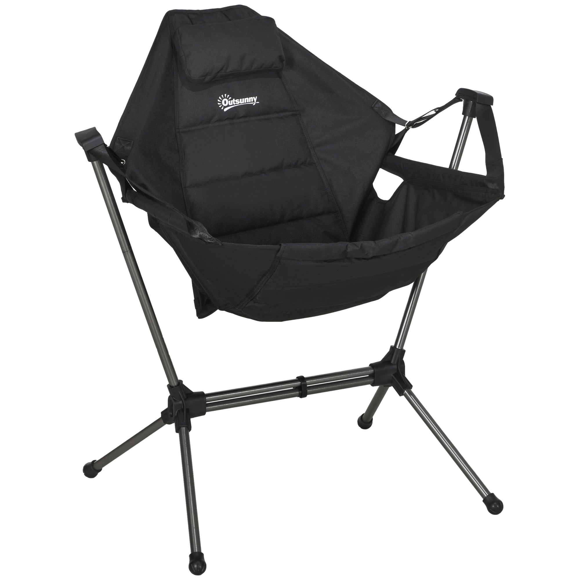 Hammock Camping Chair, Foldable 120kg, Black Oxford