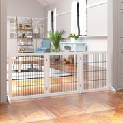 Dog Gate, Safety Stair Gate, Pinewood White