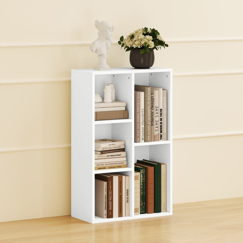 Bookcase, Standing Shelf with Tiers, White