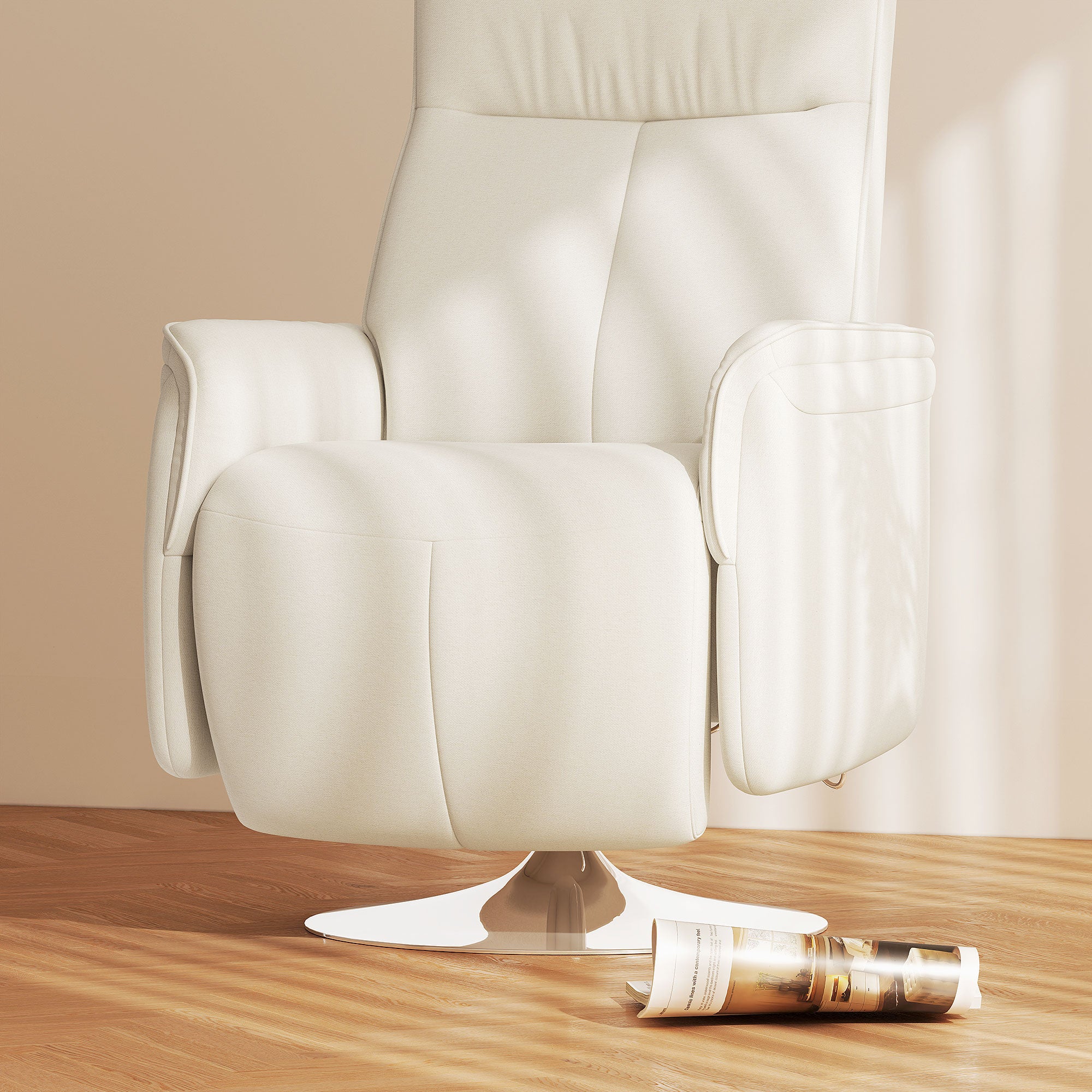 10-Point Massage Recliner Armchair - Cream