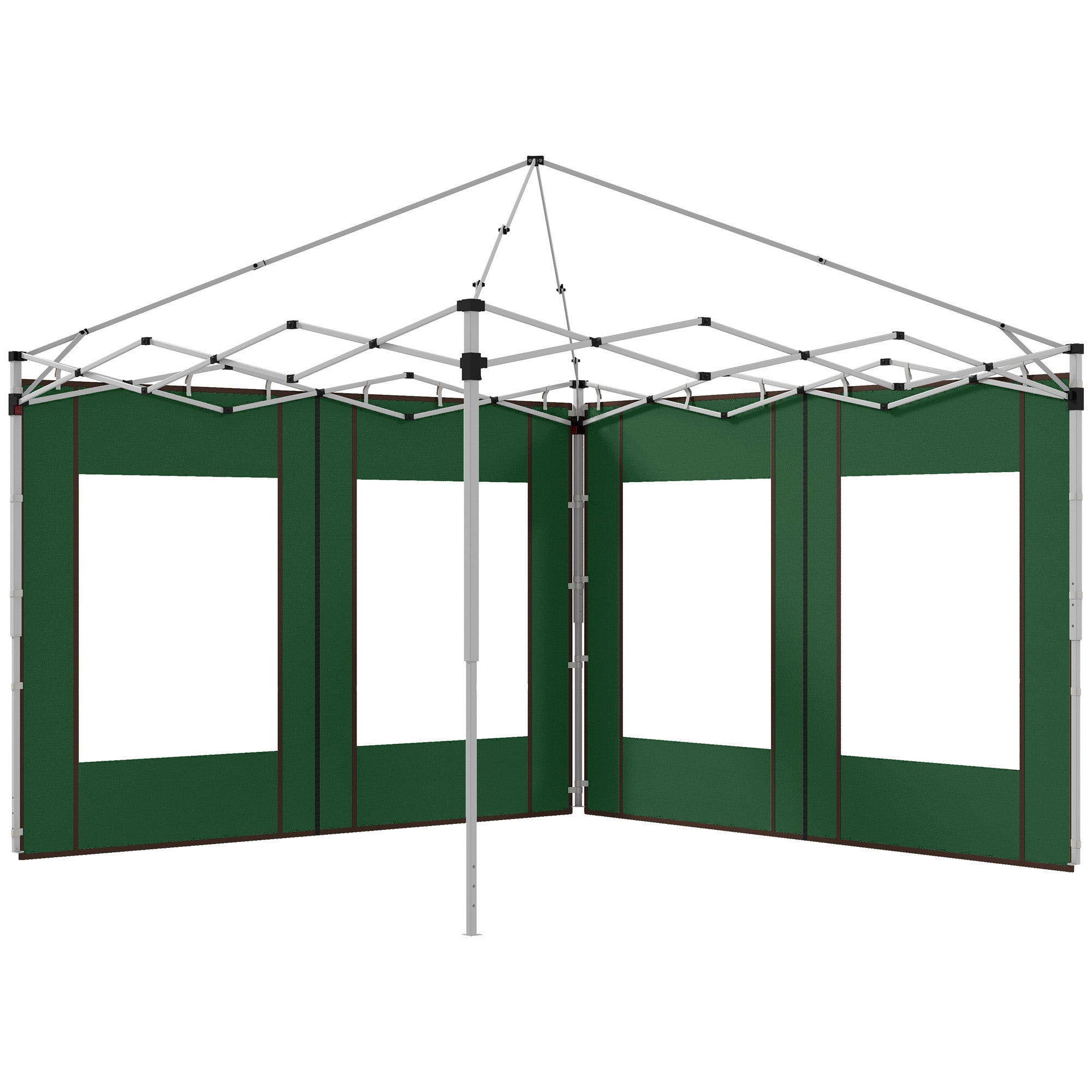 Replacement Canopy Walls, Set of Two 295cm, Green