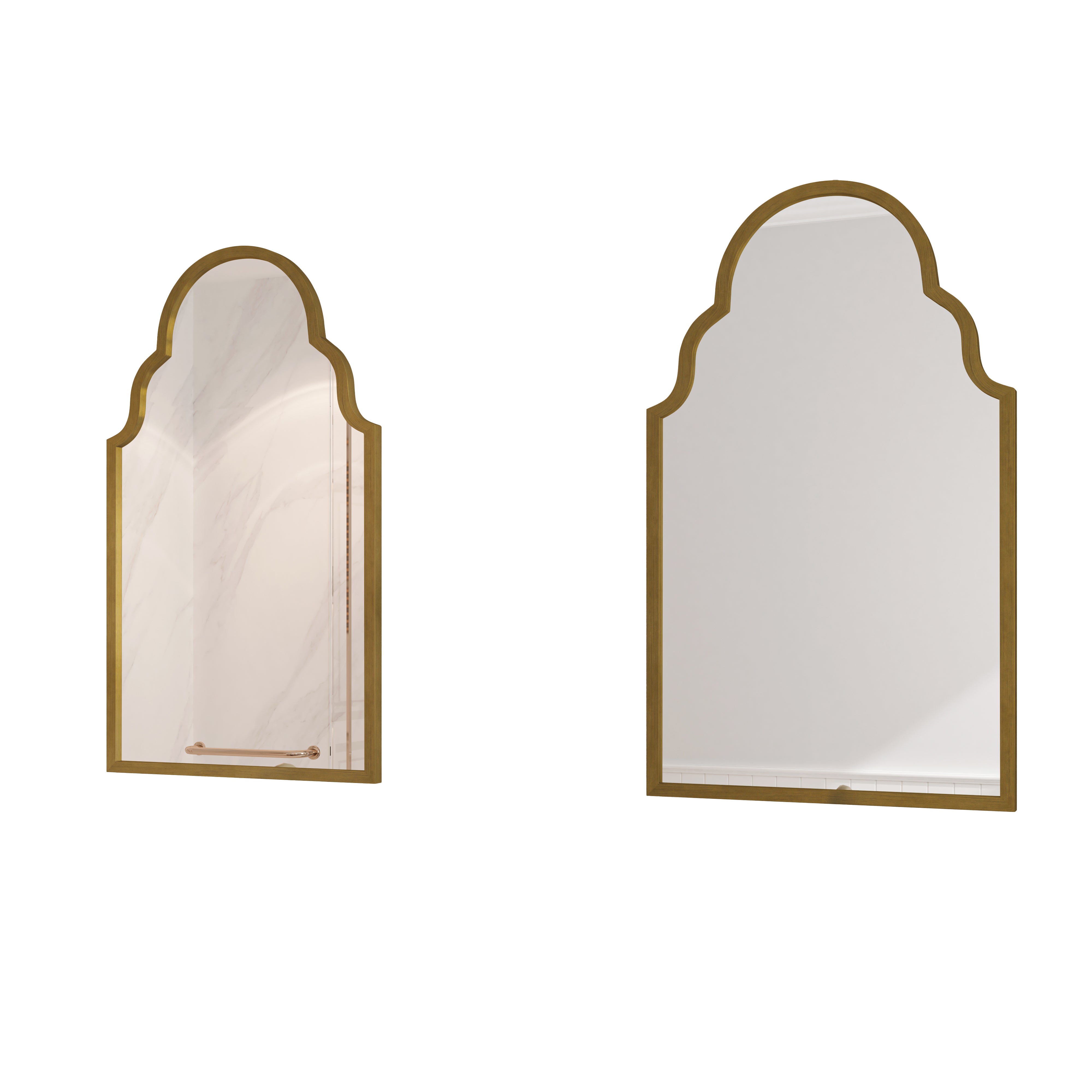 Rectangular Mirror, 61x101CM Wall Metal Frame, Bronze