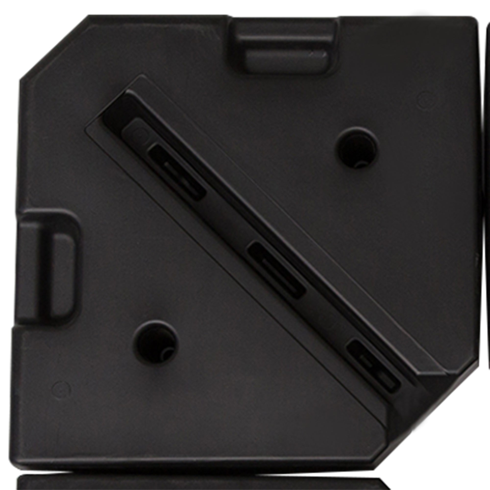 Umbrella Weight Stand, 4-Piece Fillable up to 120kg, HDPE Black