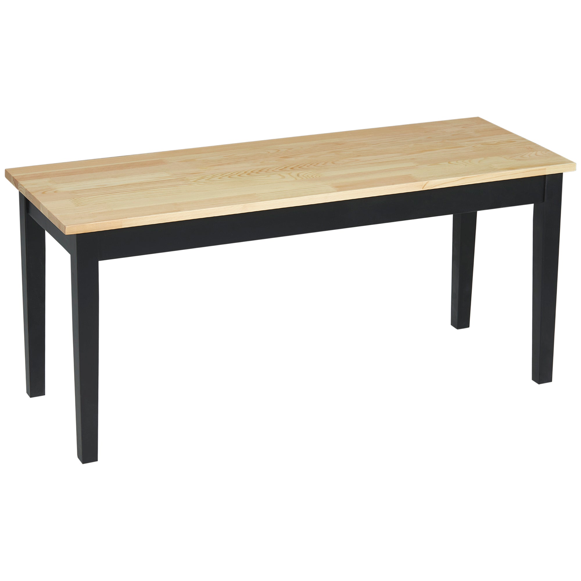 2-seater Dining Bench, Pinewood, 102 x 36 x 45 cm, Natural