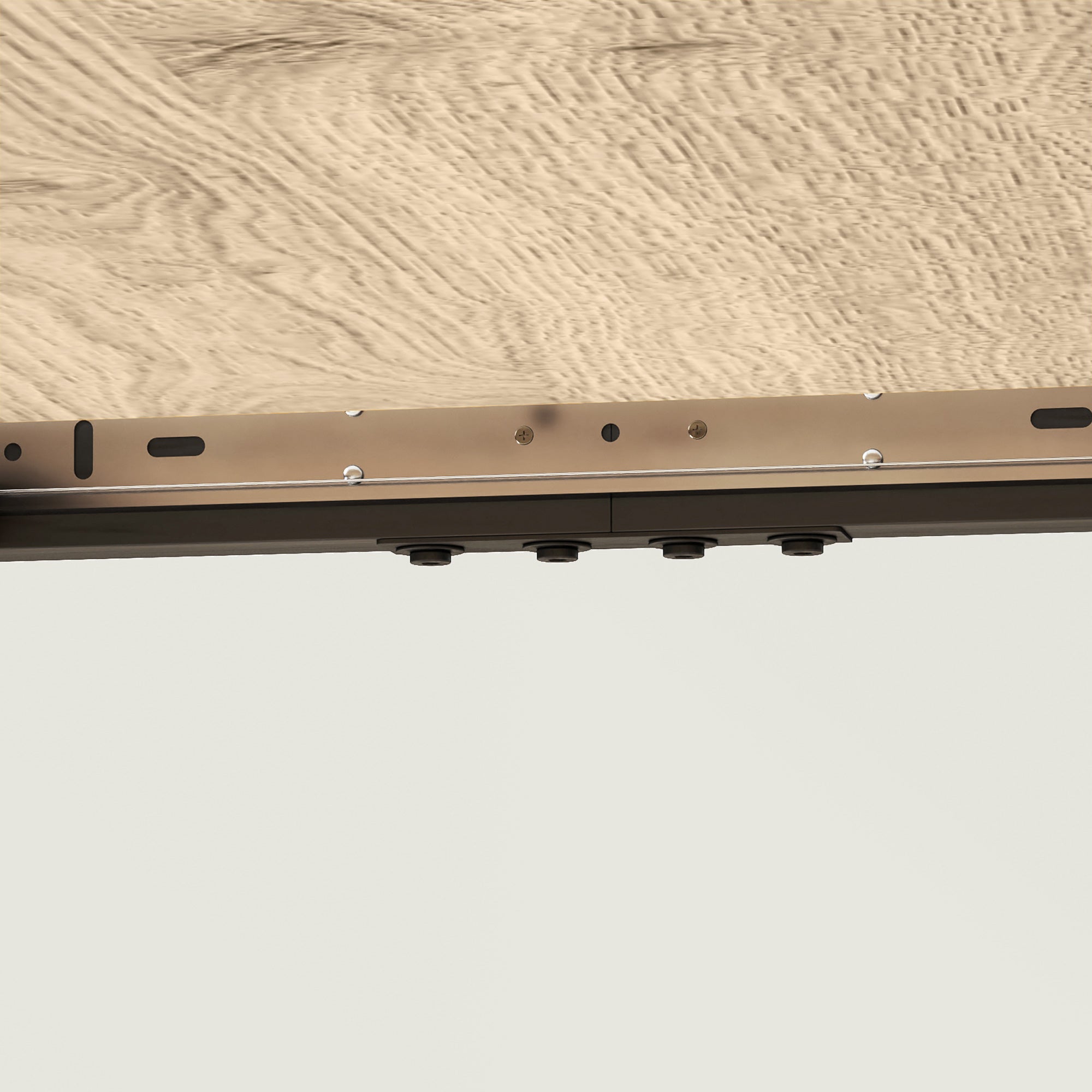 Extendable Dining Table 120/160 cm, 6-8 Person Kitchen Table Steel Legs, Natural Finish