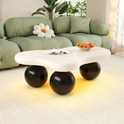 Cloud Style Coffee Table LED Lighting 16 Colors Round Leg Design