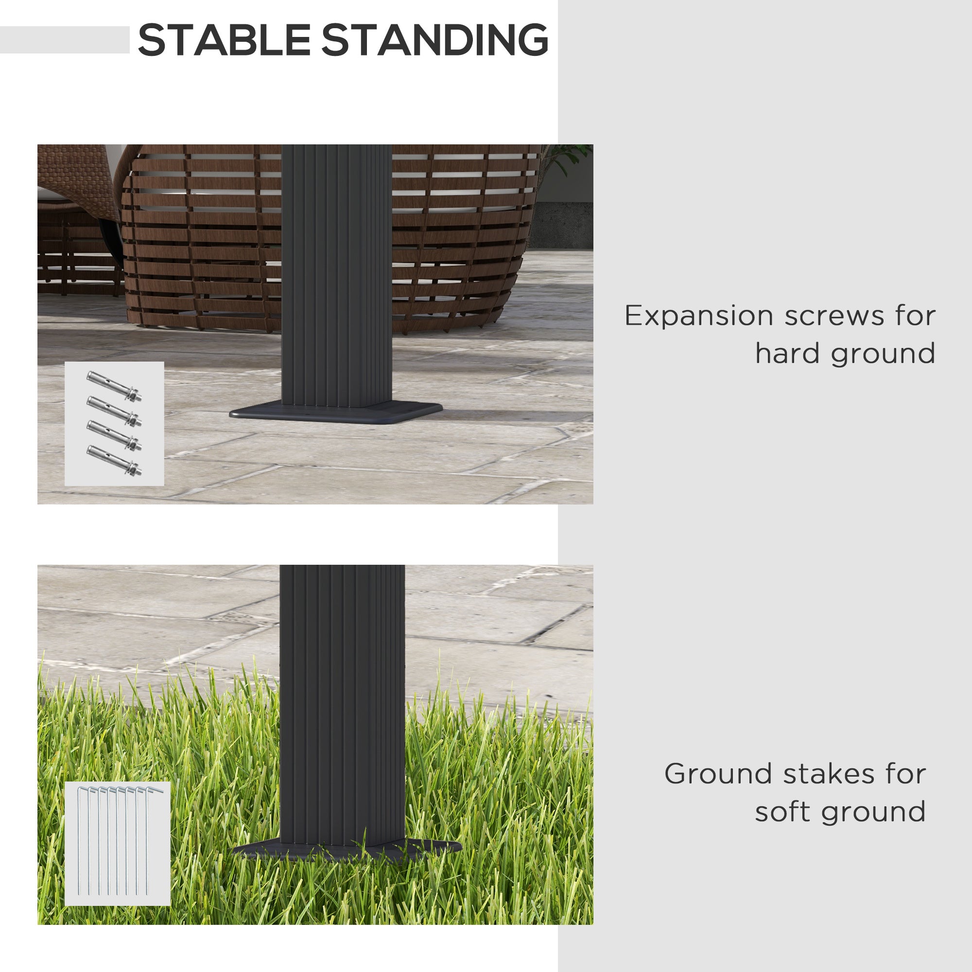 Pergola with Retractable Roof, 3x3m Aluminium, Dark Grey