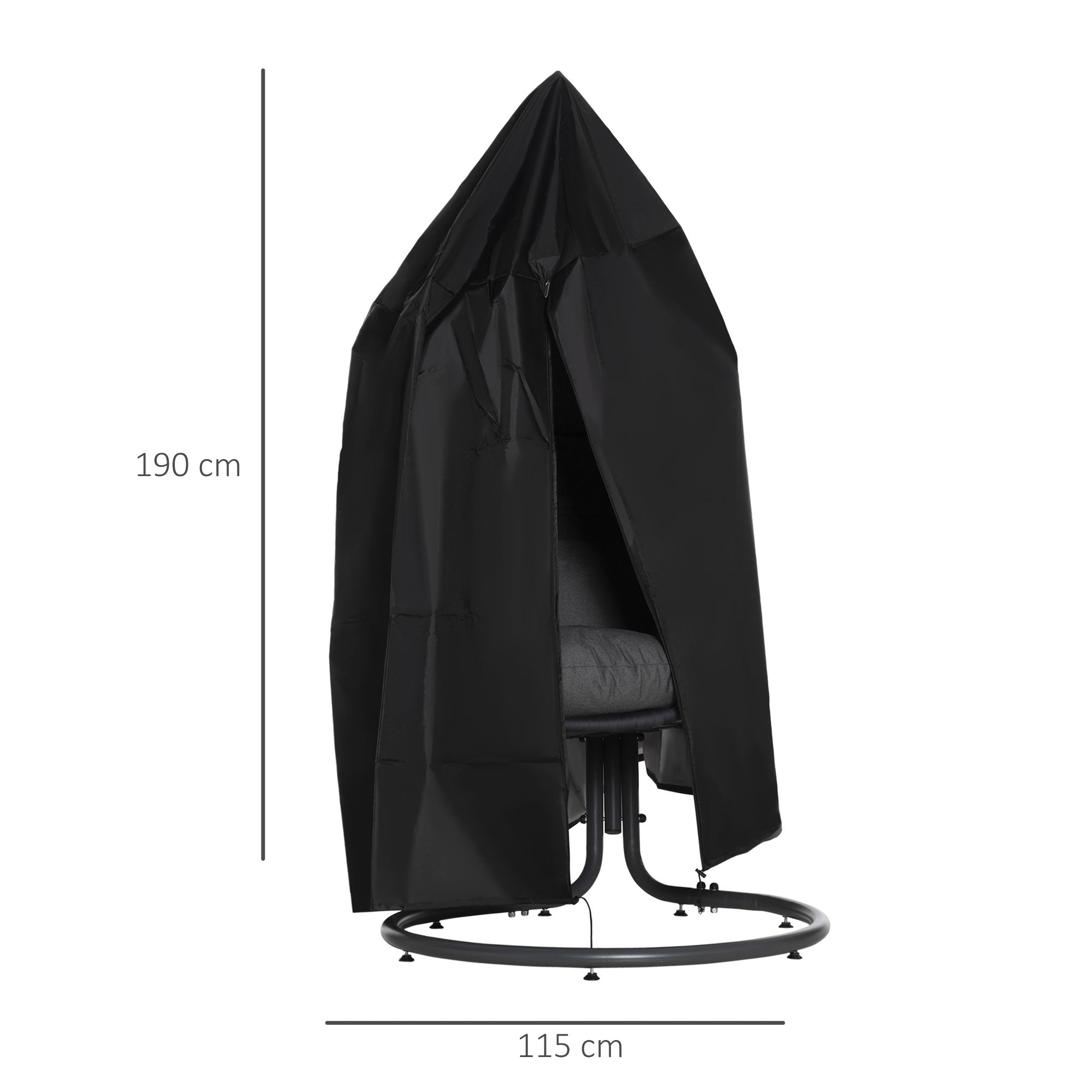 Hanging Chair Cover Waterproof 210D Oxford Ø115 x 190H cm