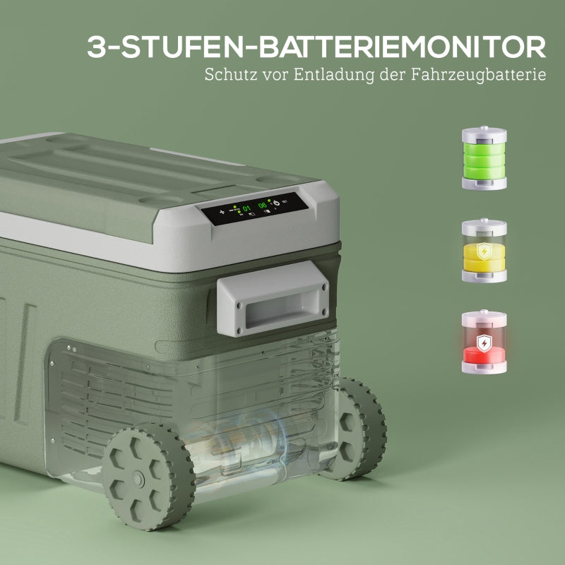 Compressor Cooler Box 33L Electric LED Mini Fridge 12/230V, Green