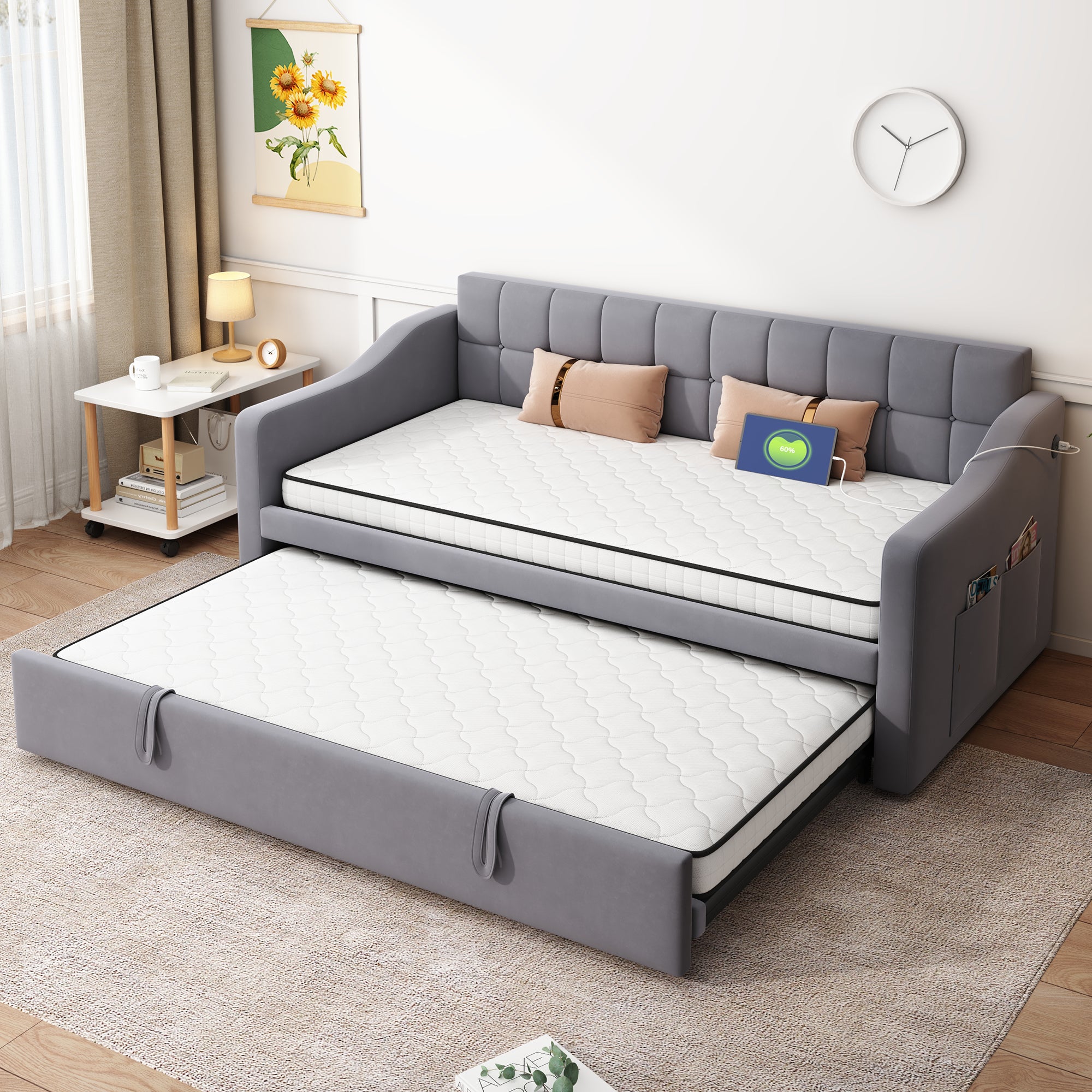 Spring Mattress 90x190cm, 10cm Thick, H3 Firmness, Lumbar Support; Rolled