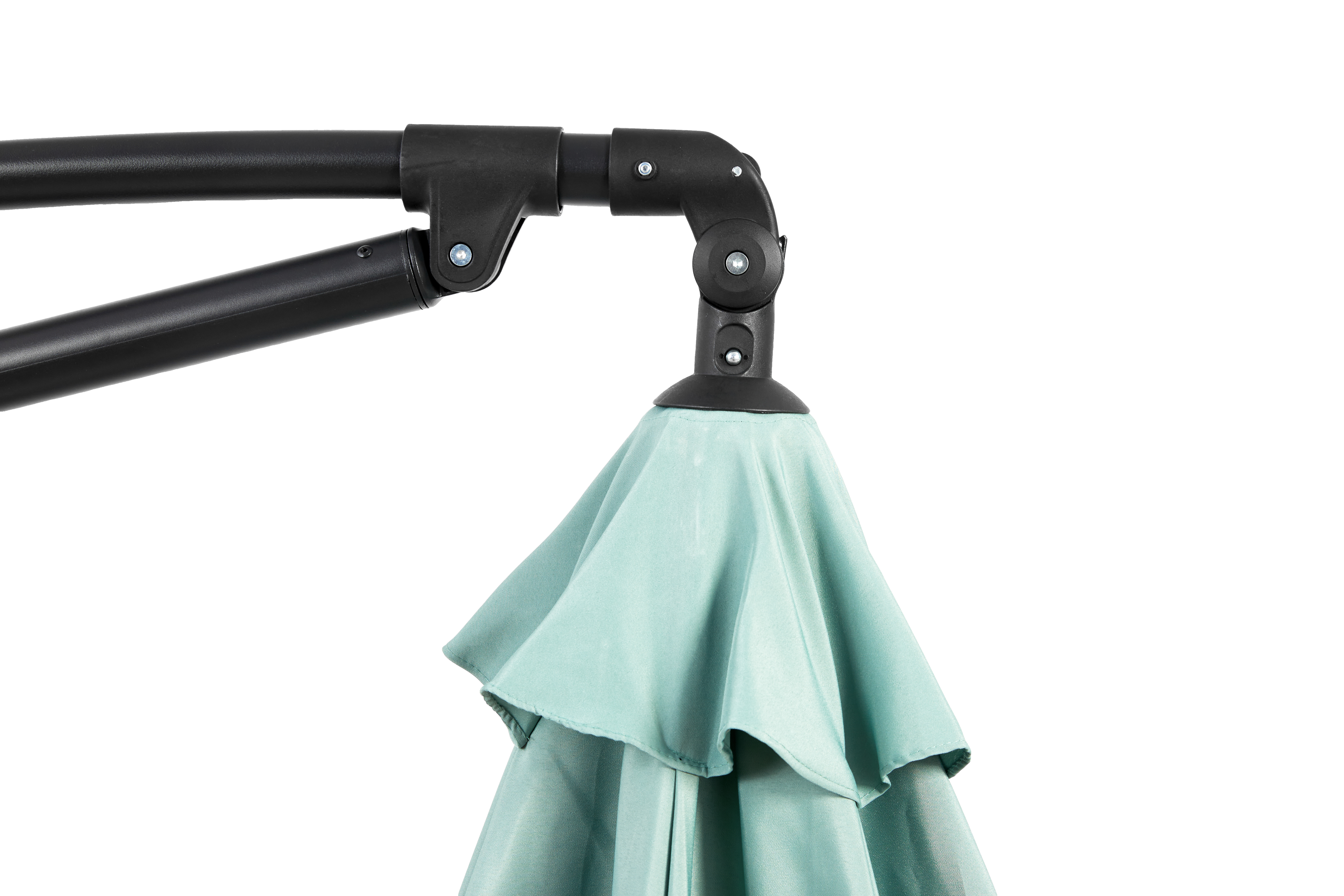 14.8 Ft Double Sided Outdoor Umbrella Rectangular Large with Crank, Light Green