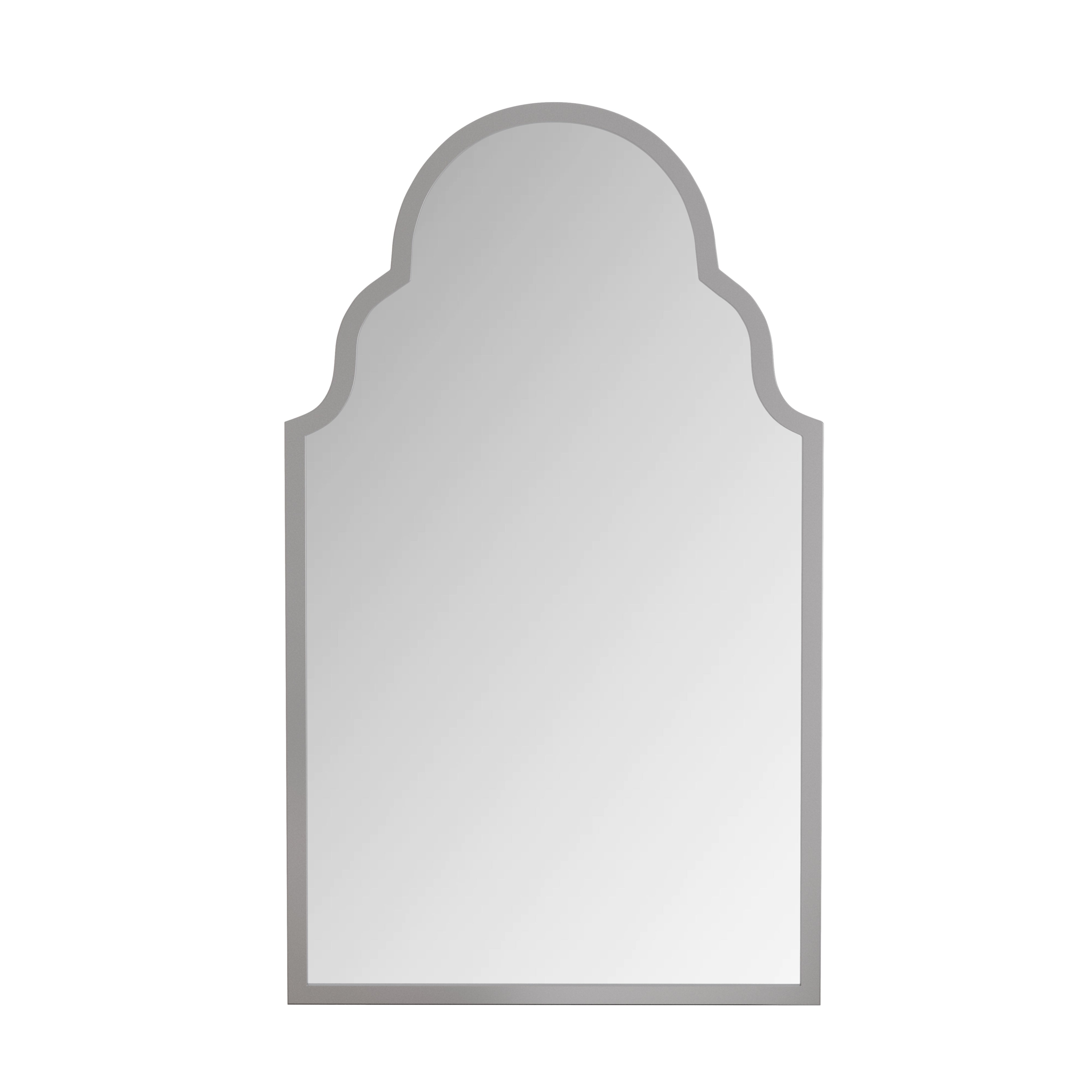 Rectangular Mirror, 61x101CM Wall Mount for Bathroom/Bedroom, Silver Metal Frame