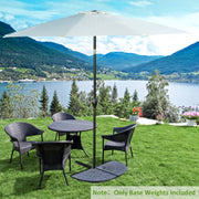 Parasol Stand Weights 2-Piece Set with Handle, Resin + Metal, Bronze